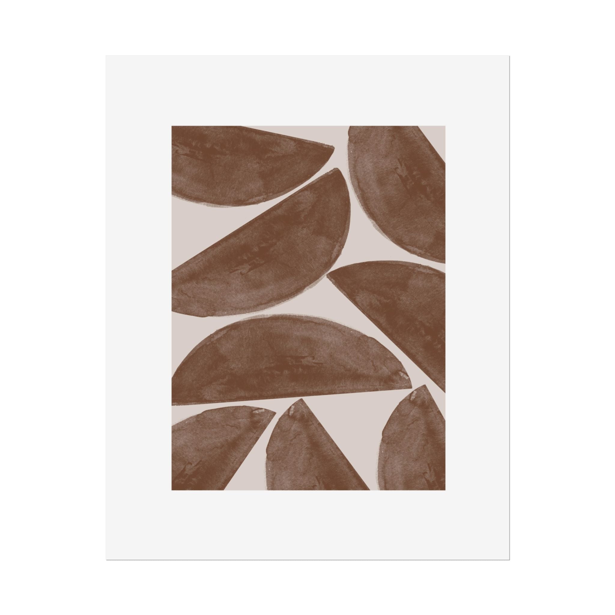 Terracotta Crescent Rhythm - Poster