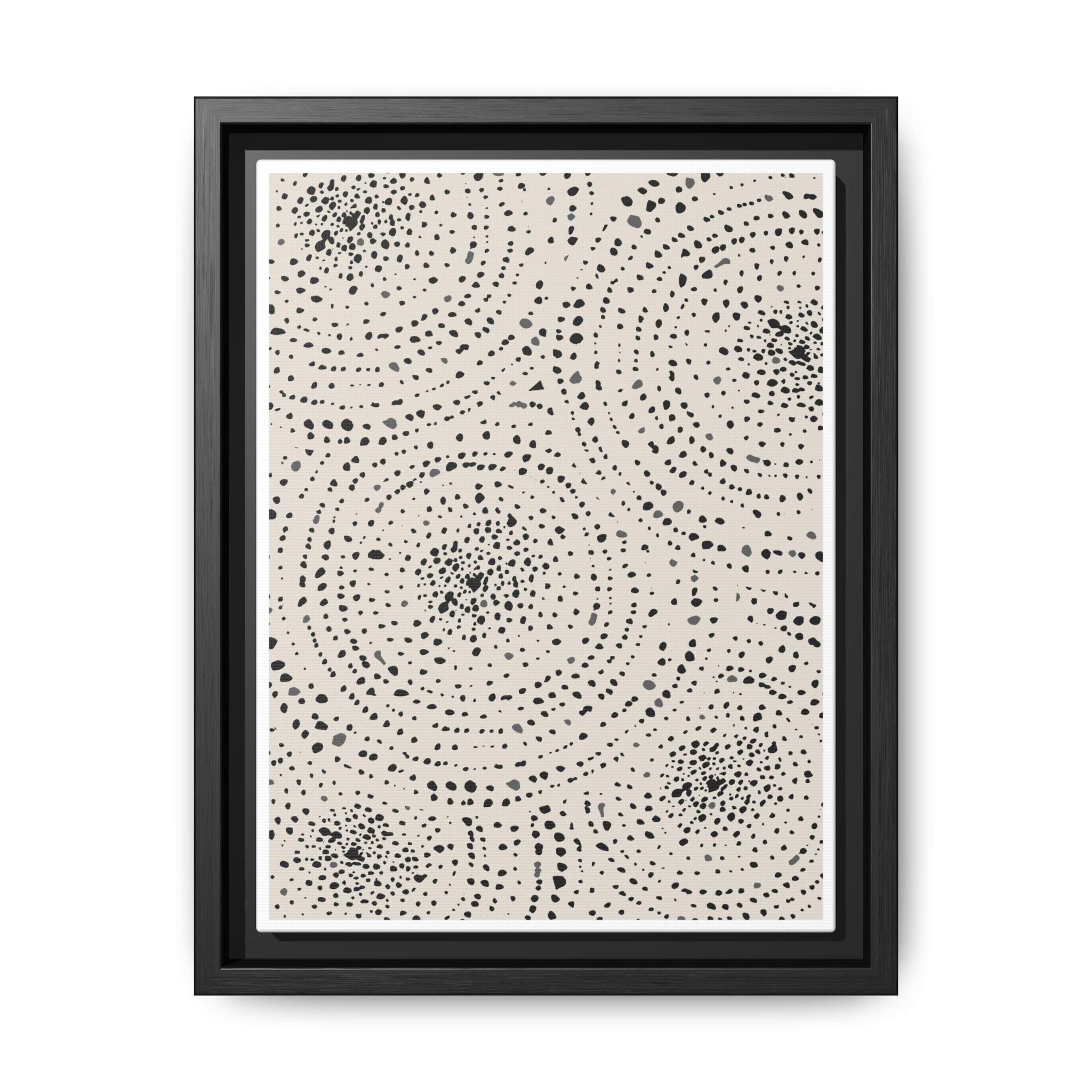 Celestial Pebble Drift Patterns - Framed