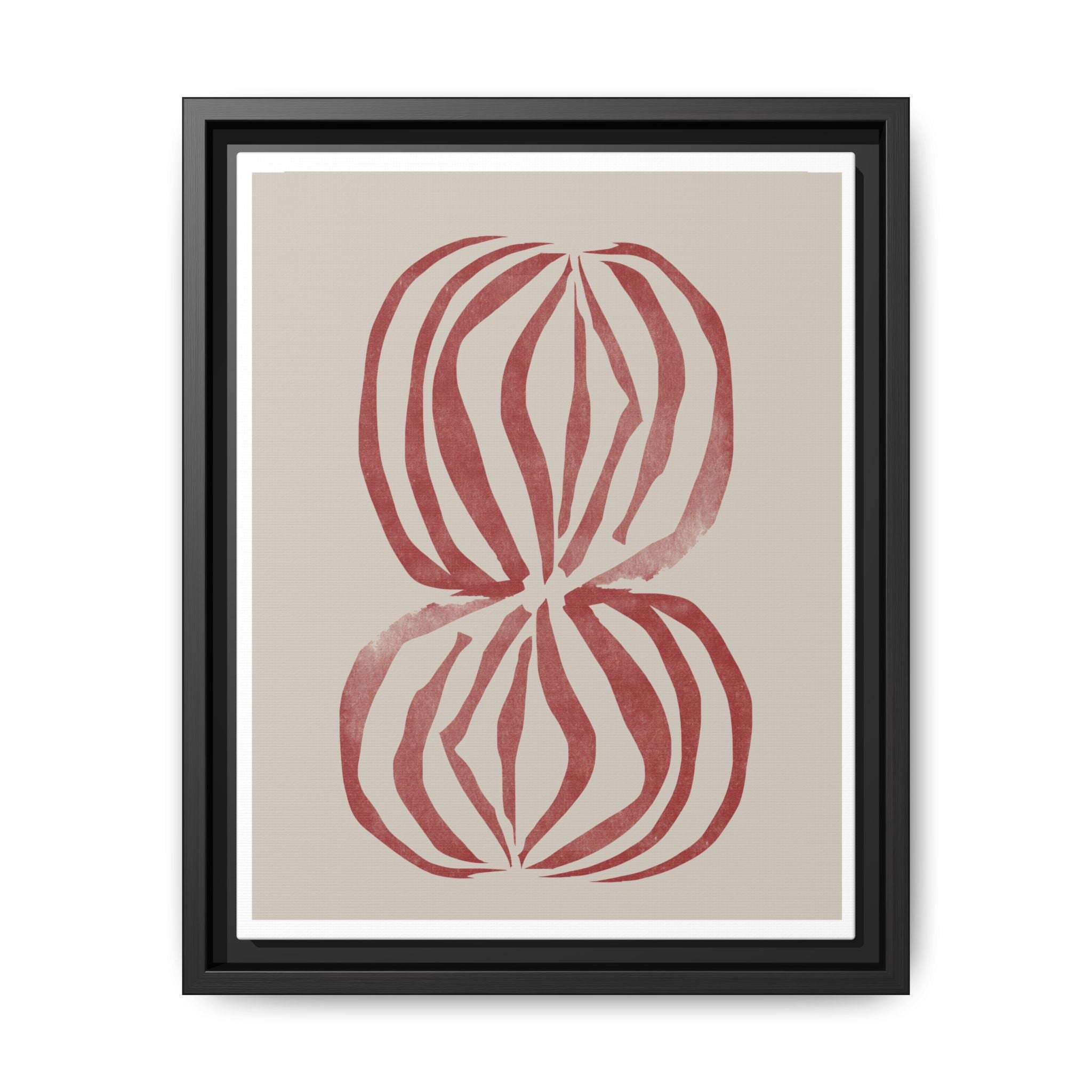 Crimson Petal Echoes - Framed