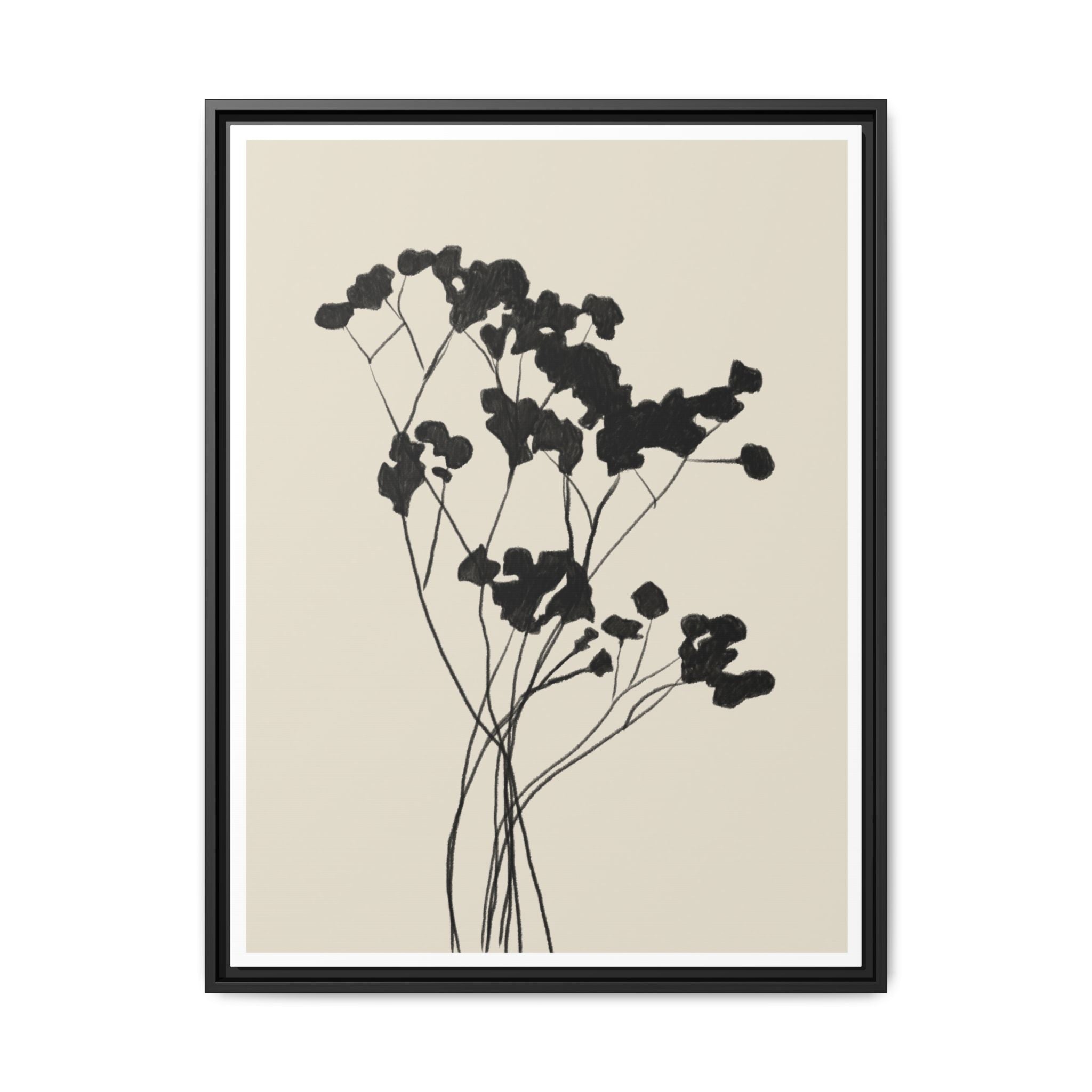 Velvet Bloom Silhouettes - Framed