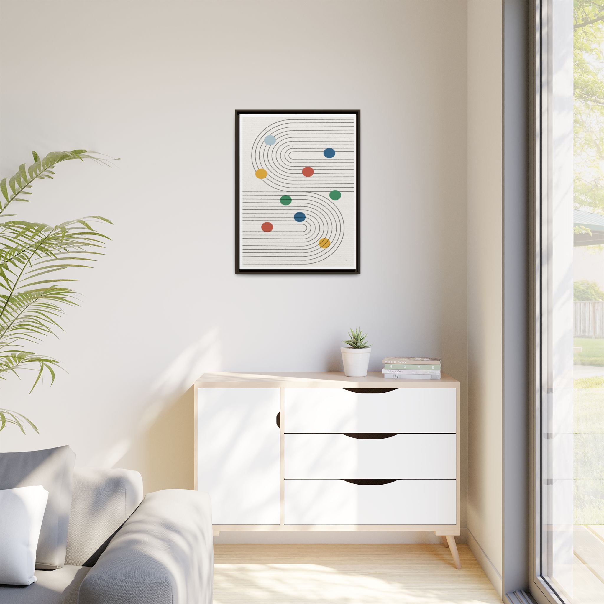 Retro Orbit Pathways - Framed