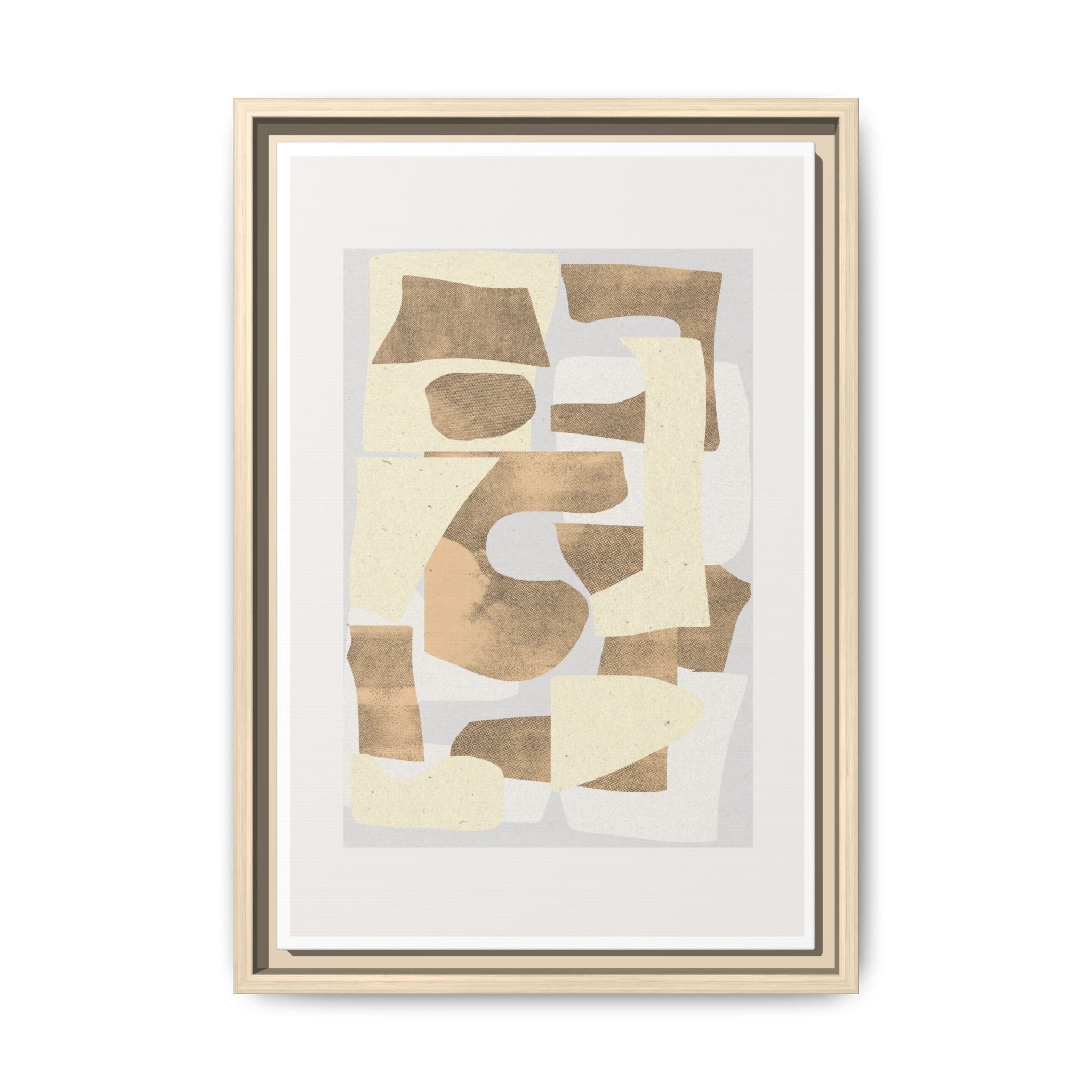 Sandstone Echo Collage Forms - Framed