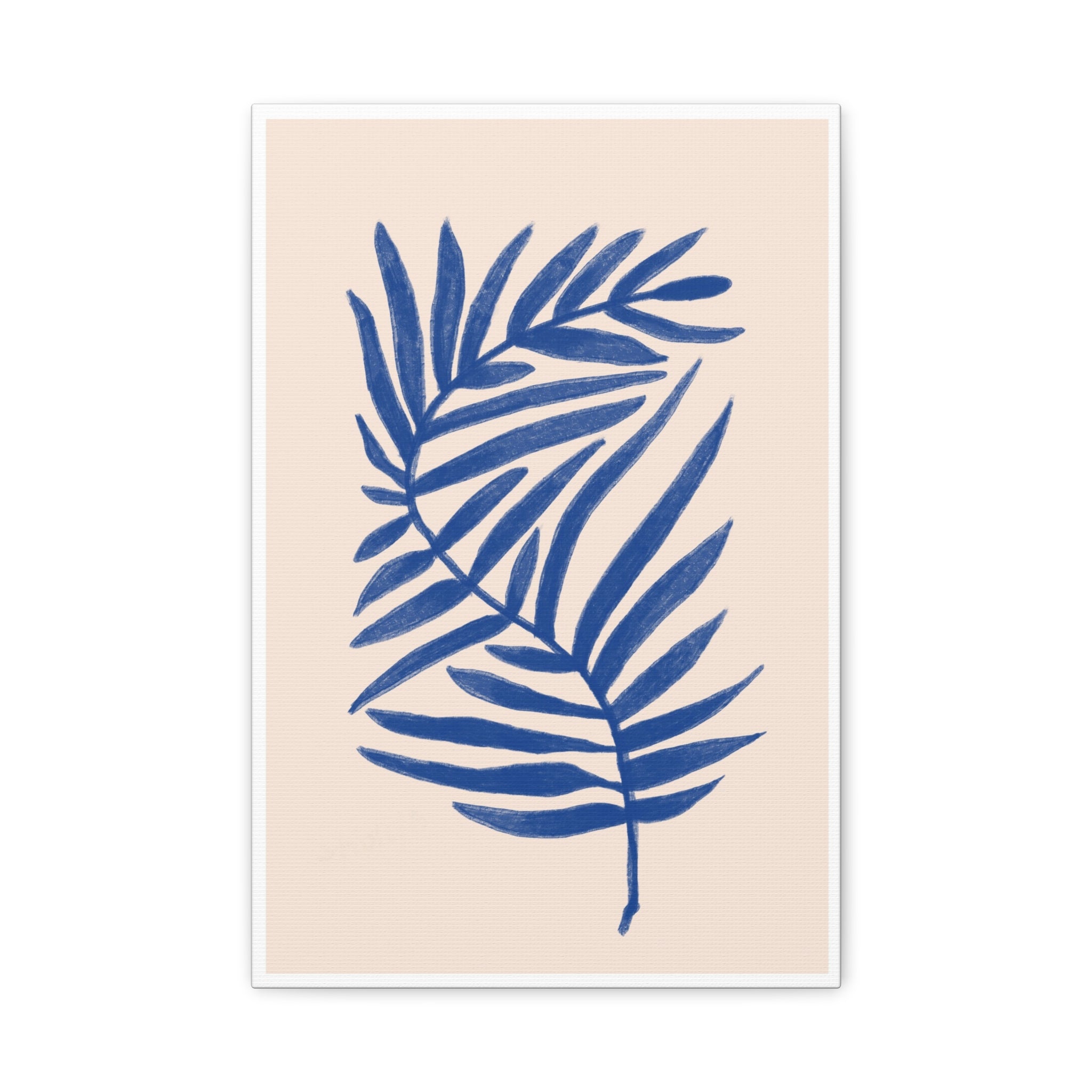 Sapphire Frond Harmony - Canvas