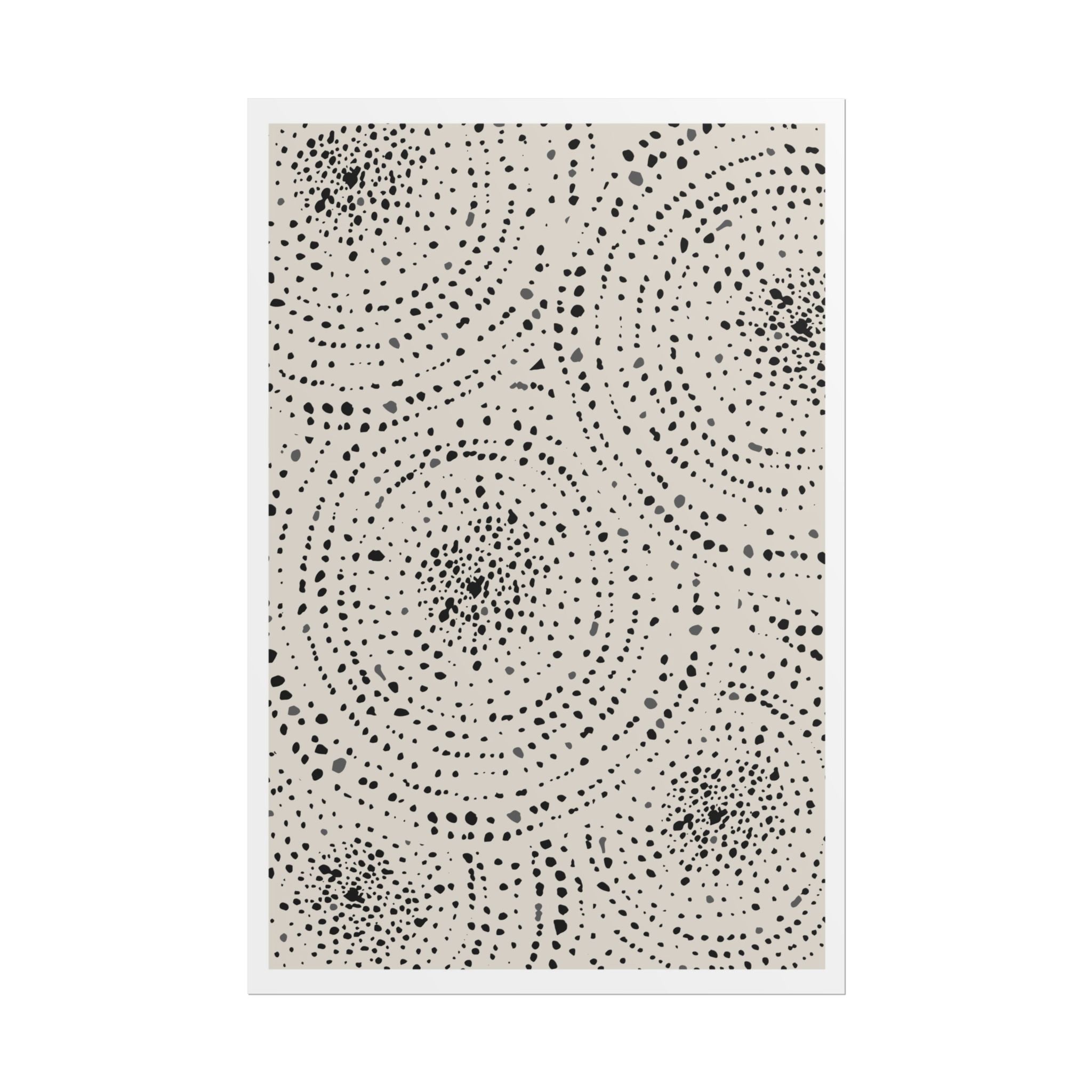 Celestial Pebble Drift Patterns - Poster