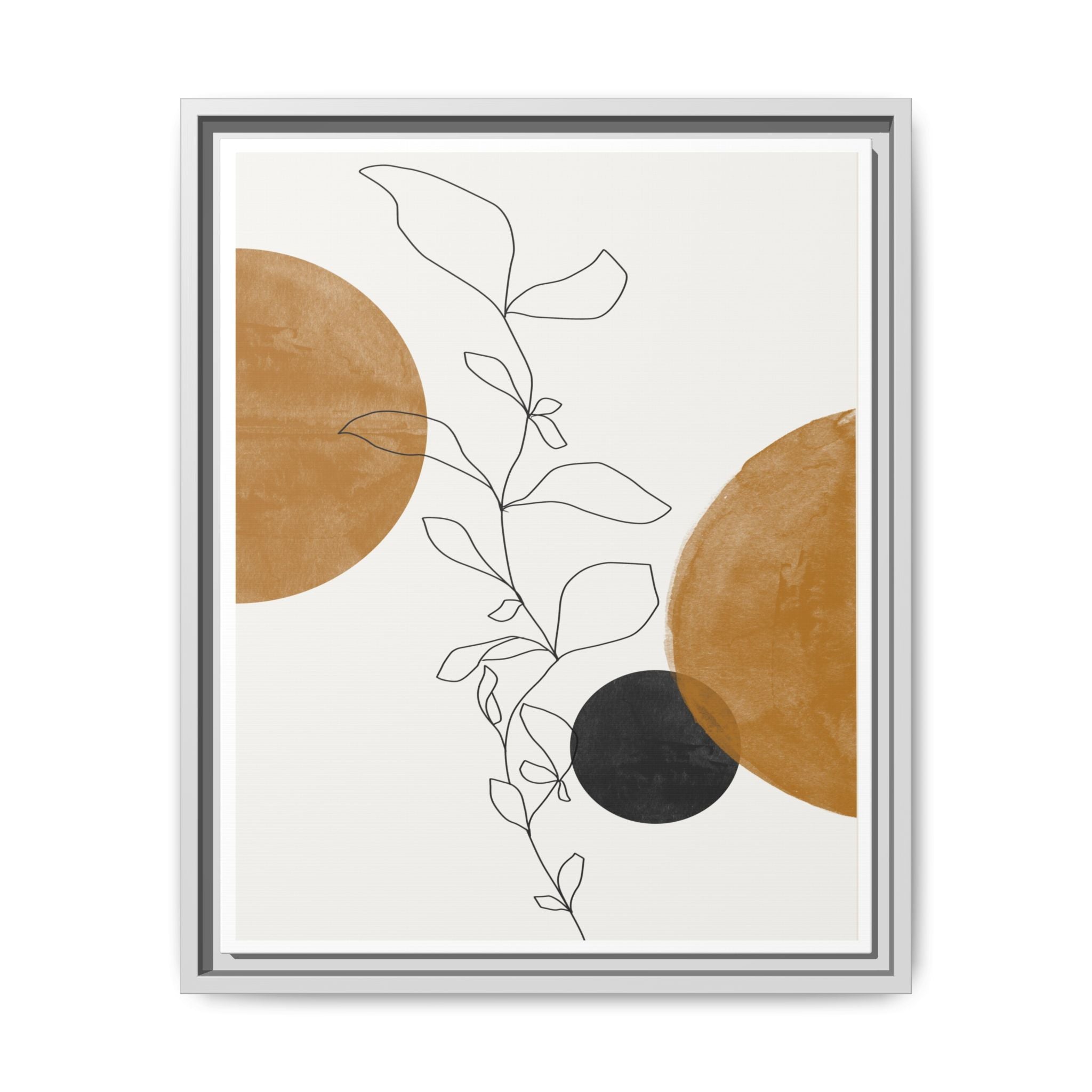Amber Botanical Drift - Framed