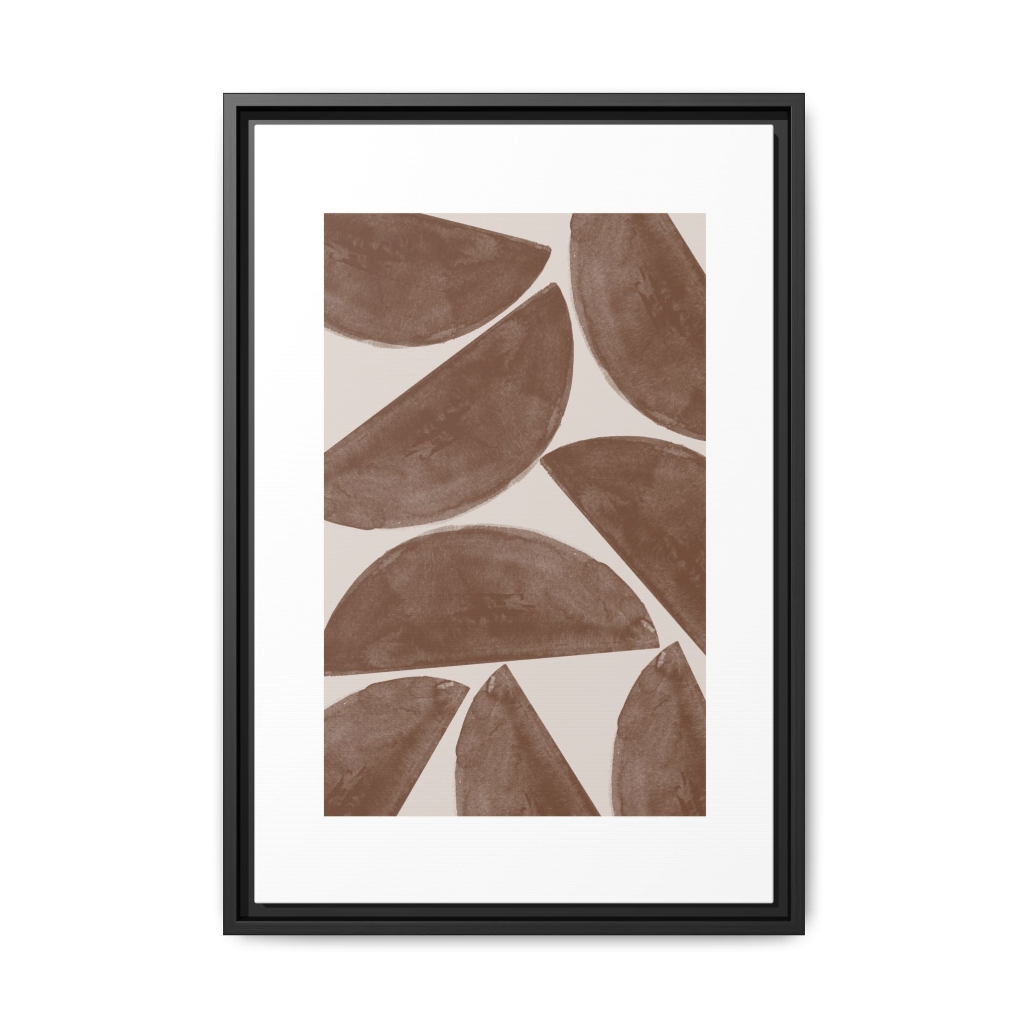 Terracotta Crescent Rhythm - Framed