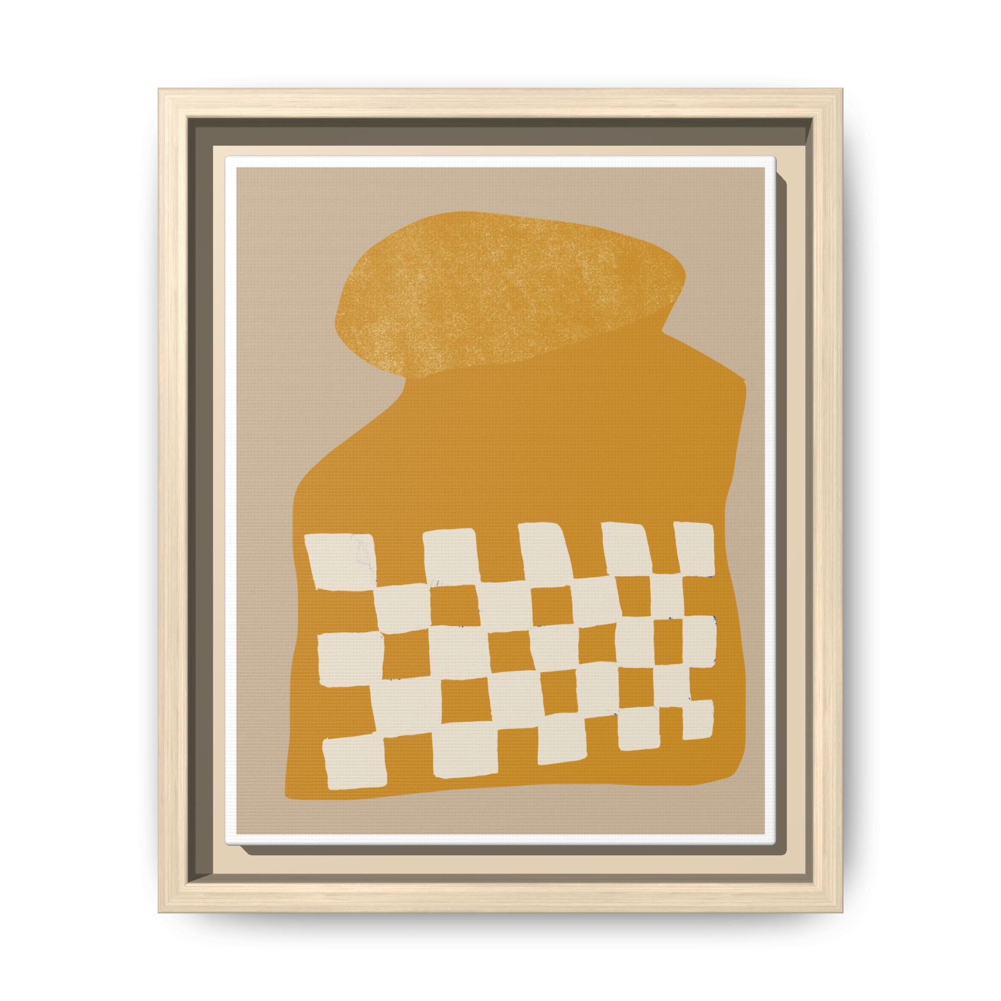 Golden Mosaic Bloom - Framed