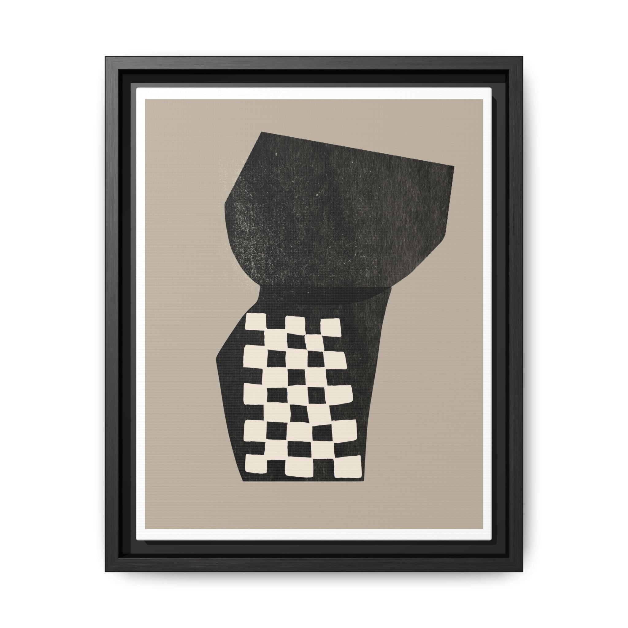 Noir Mosaic Form Balance - Framed