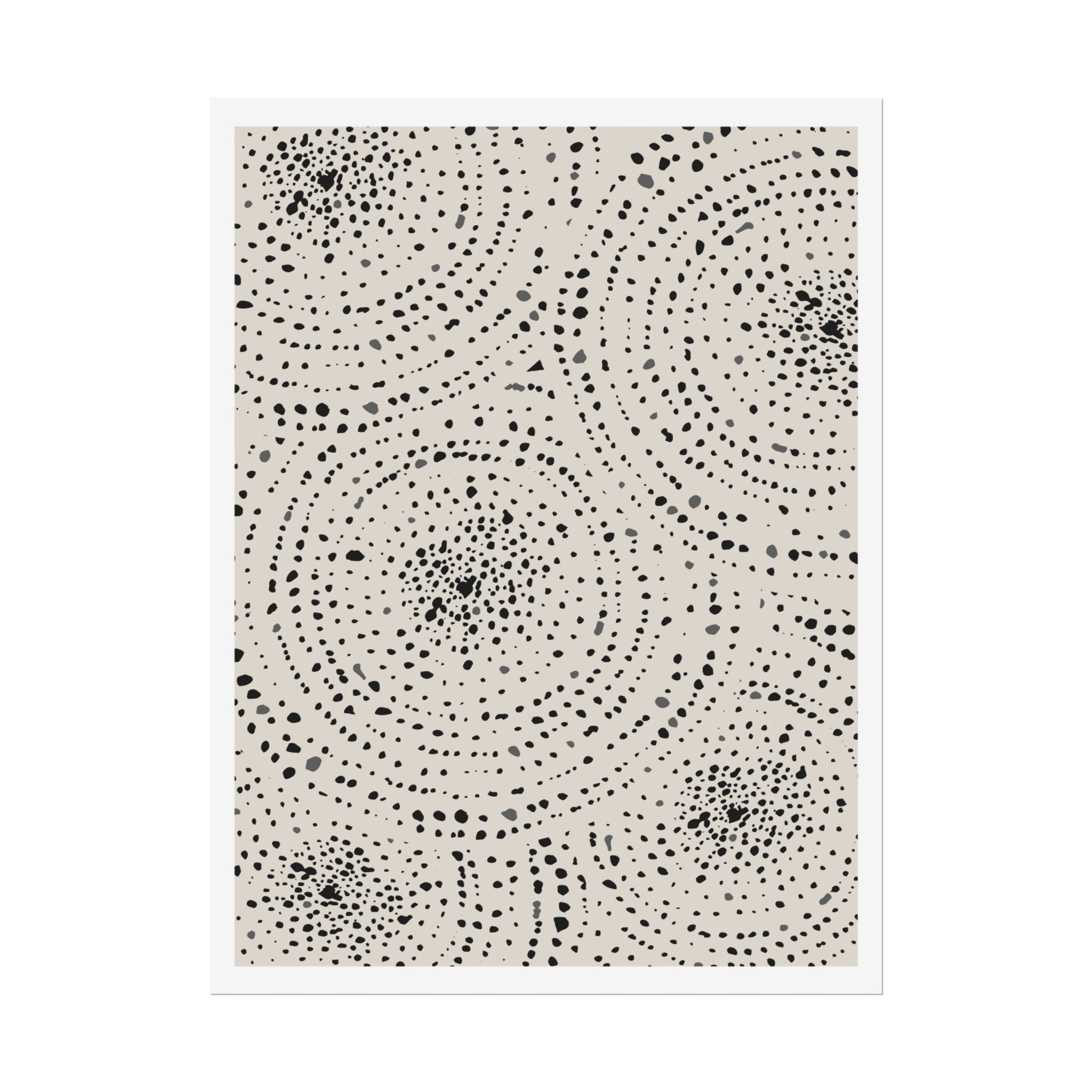 Celestial Pebble Drift Patterns - Poster