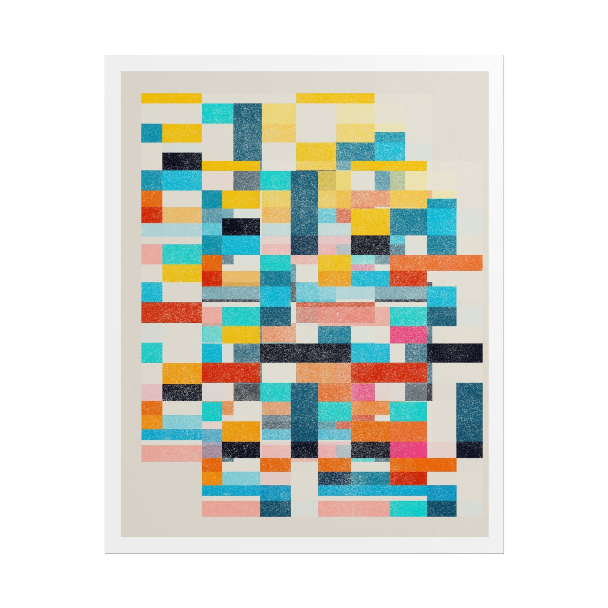 Chromatic Grid Reverie - Poster
