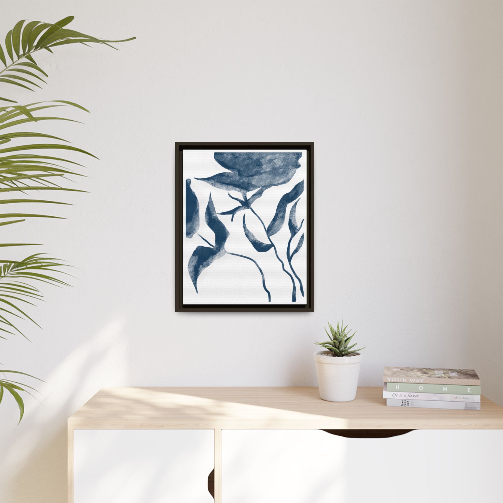 Indigo Bloom Reverie - Framed