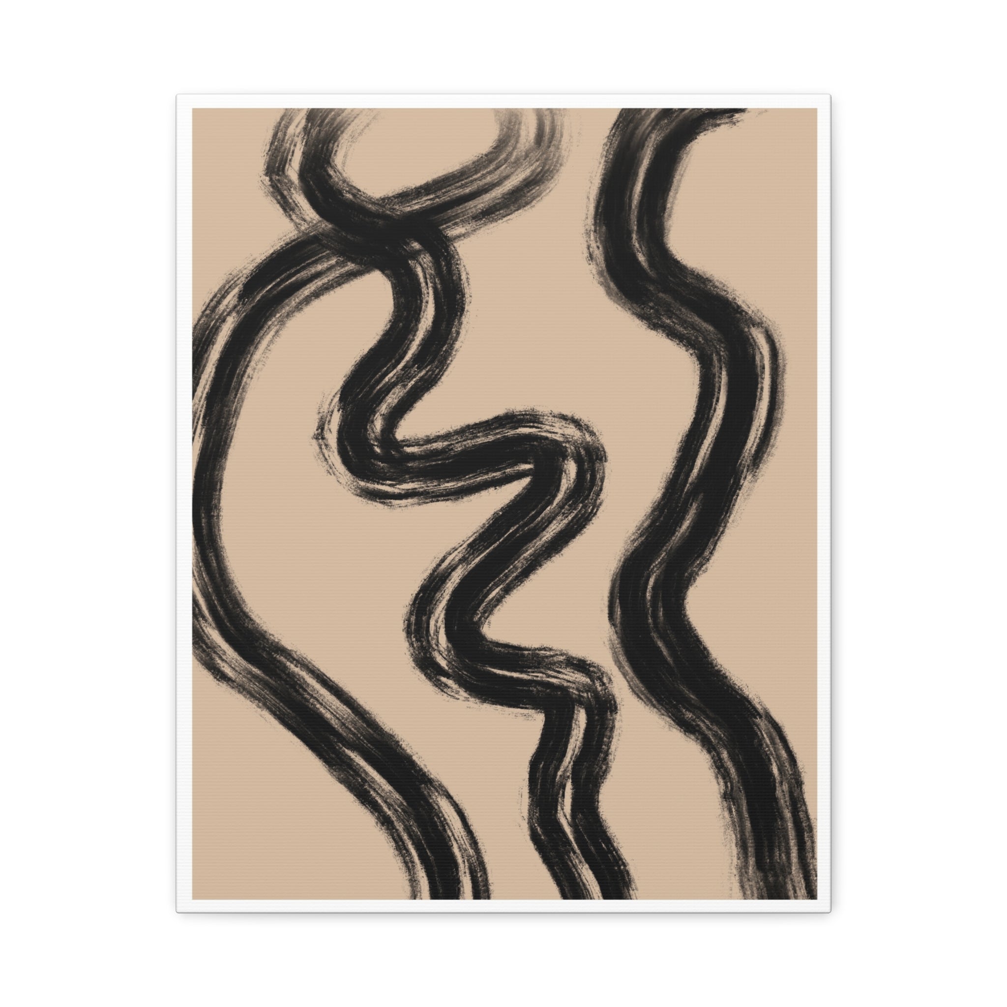 Midnight Current Lines - Canvas