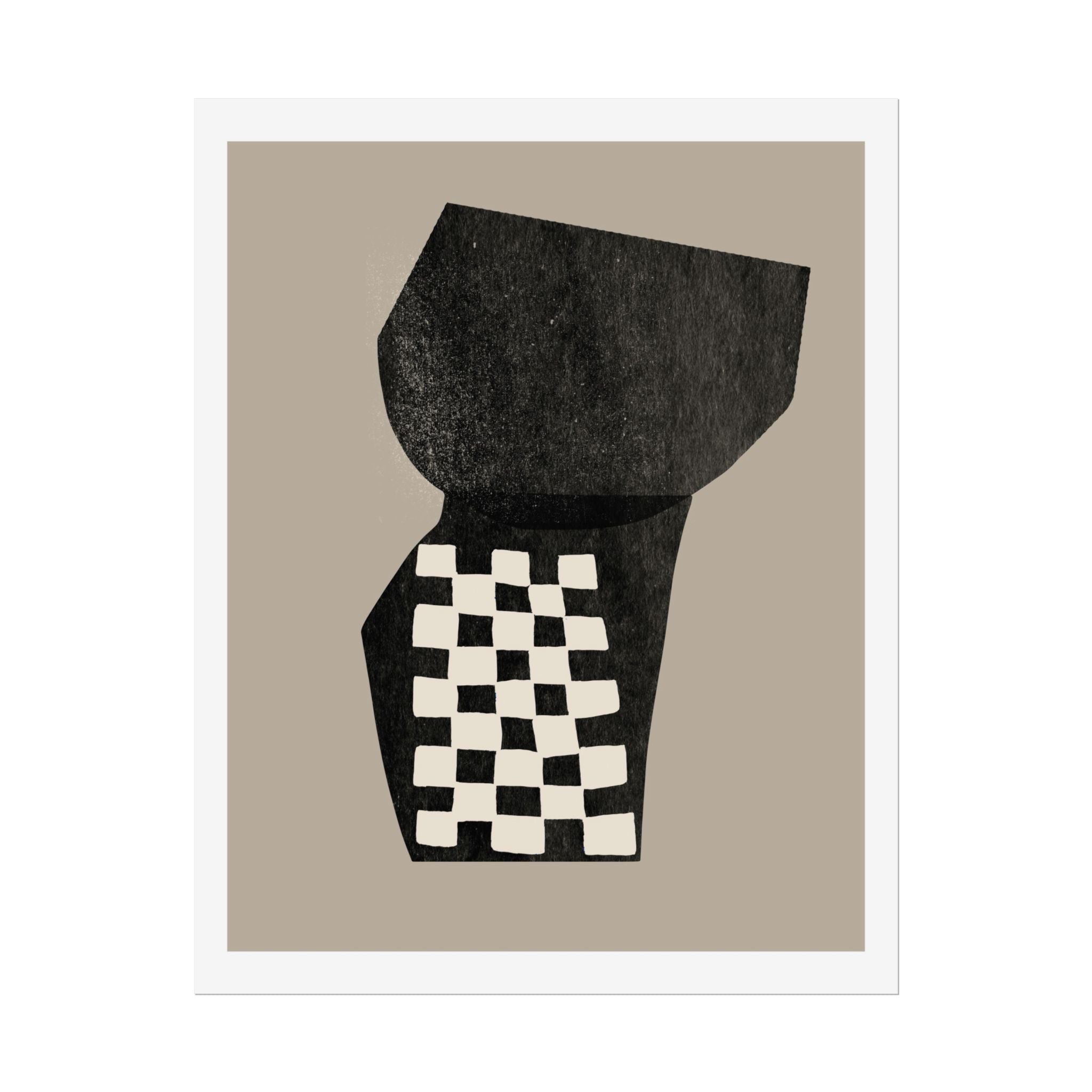 Noir Mosaic Form Balance - Poster