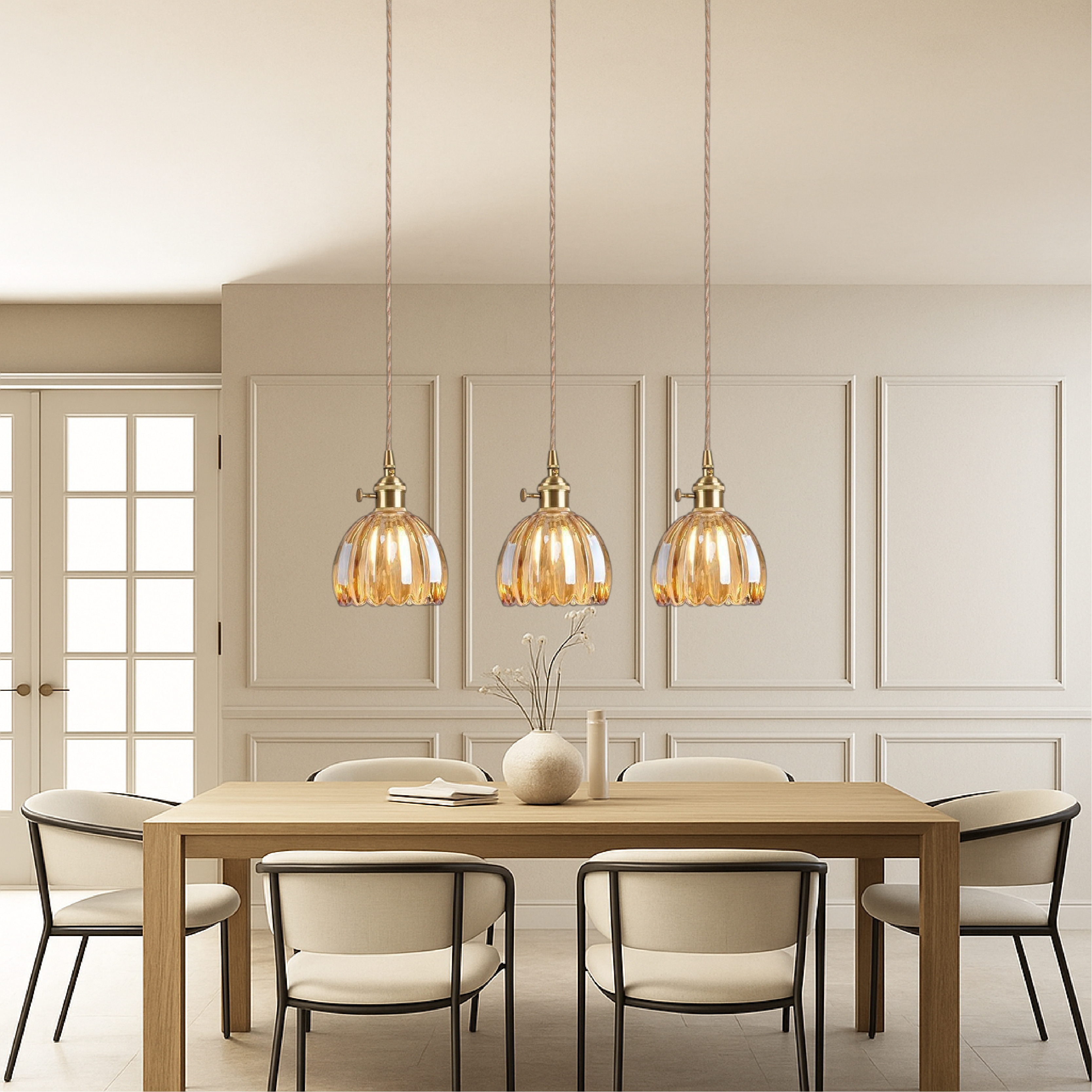 Japanese Glass Pendant Light