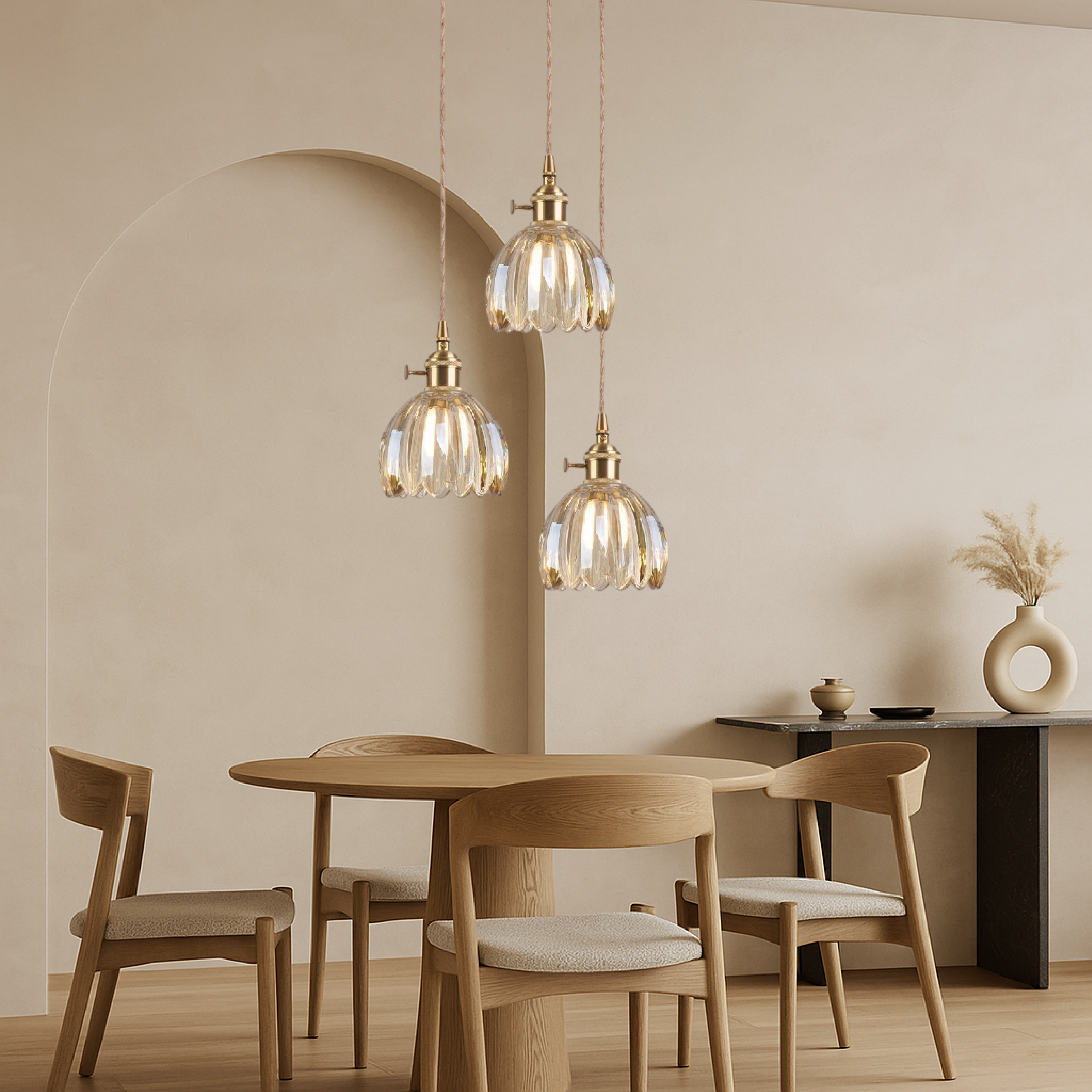 Japanese Glass Pendant Light