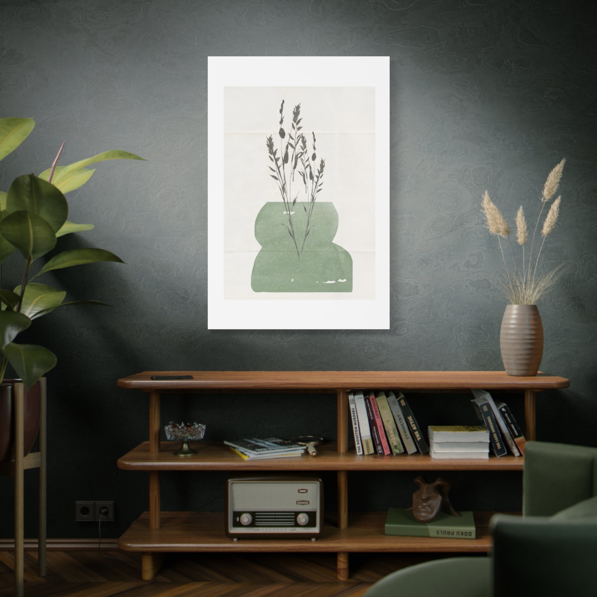 Sage Meadow Silhouette - Canvas