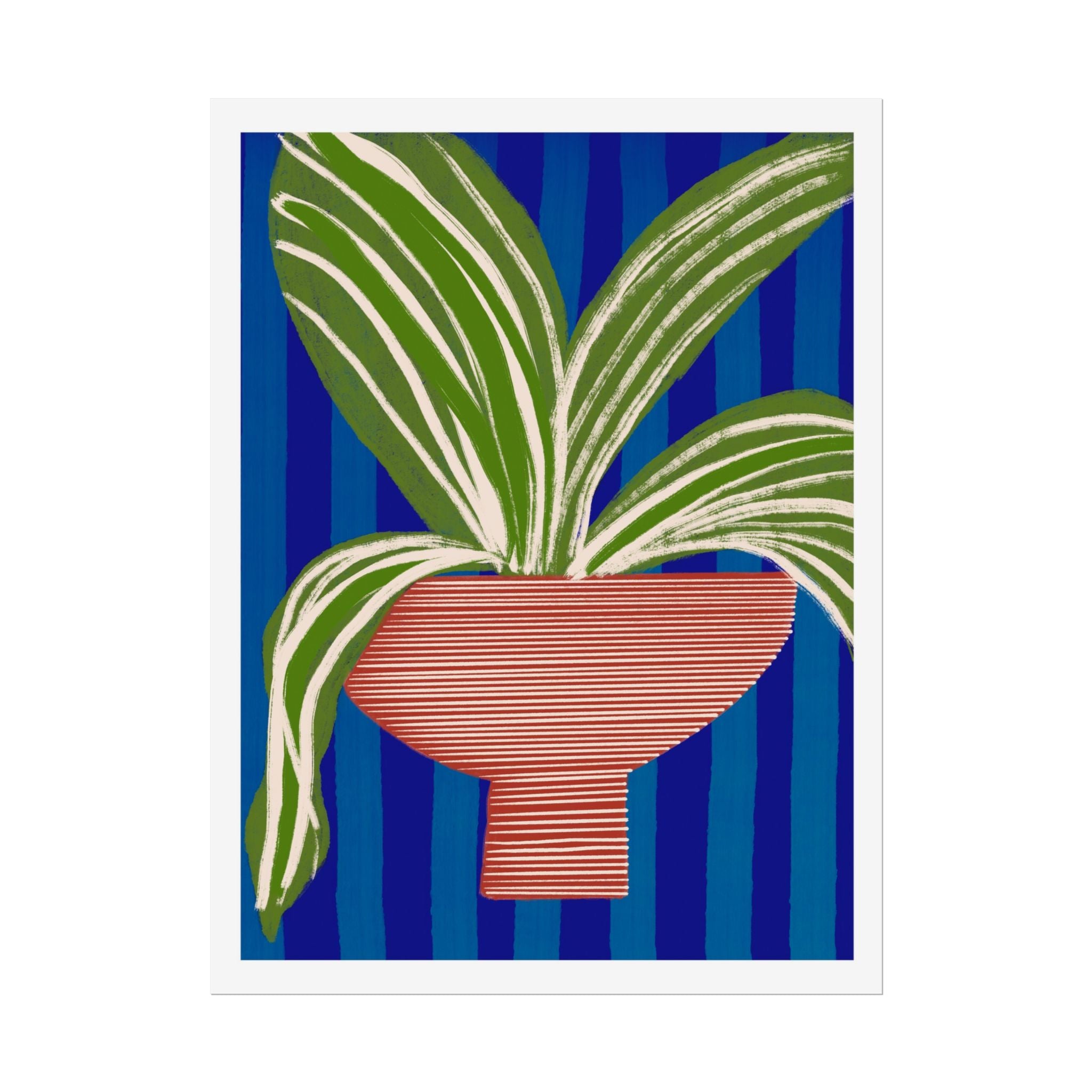 Cobalt Palm Contrast - Poster