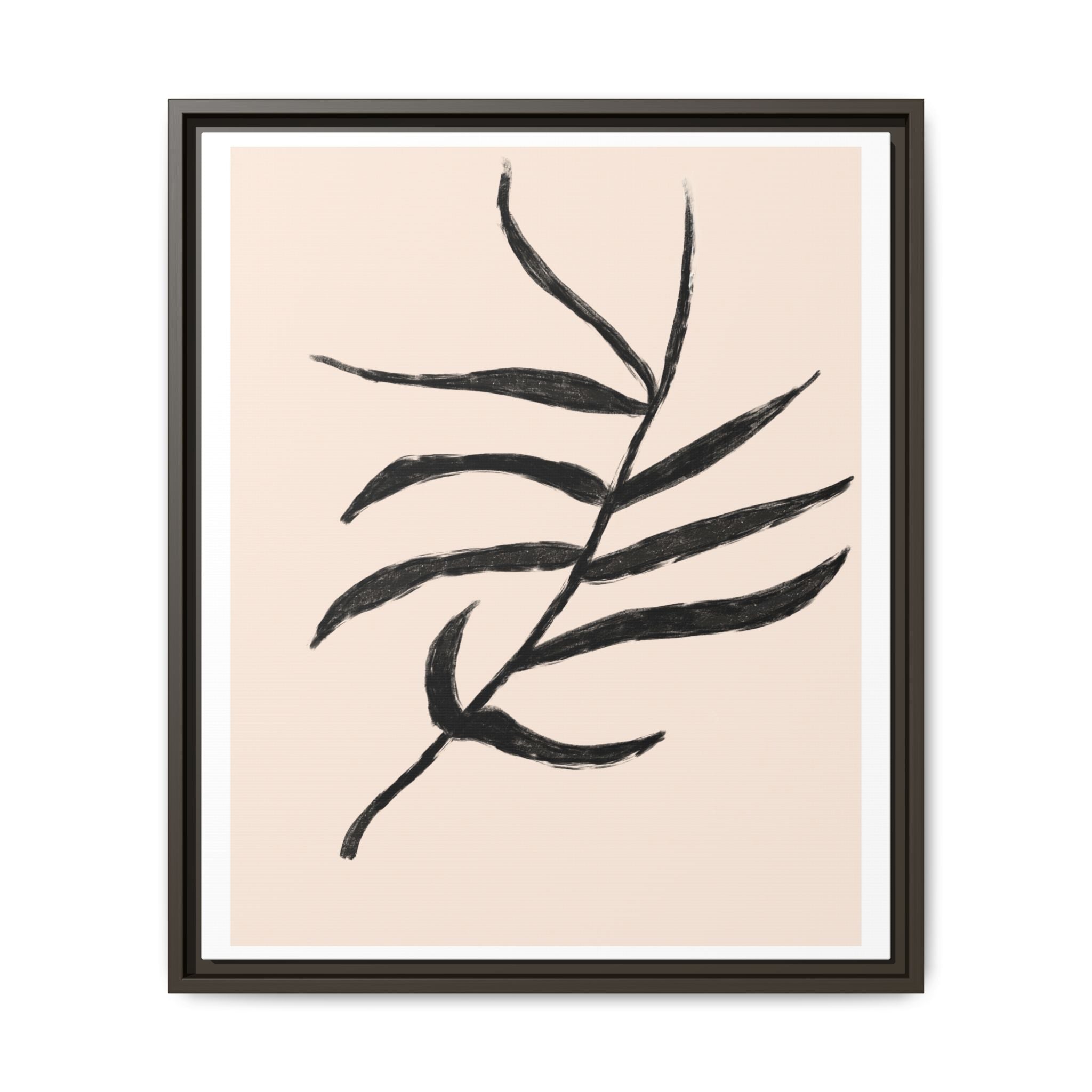 Ebony Frond Drift - Framed