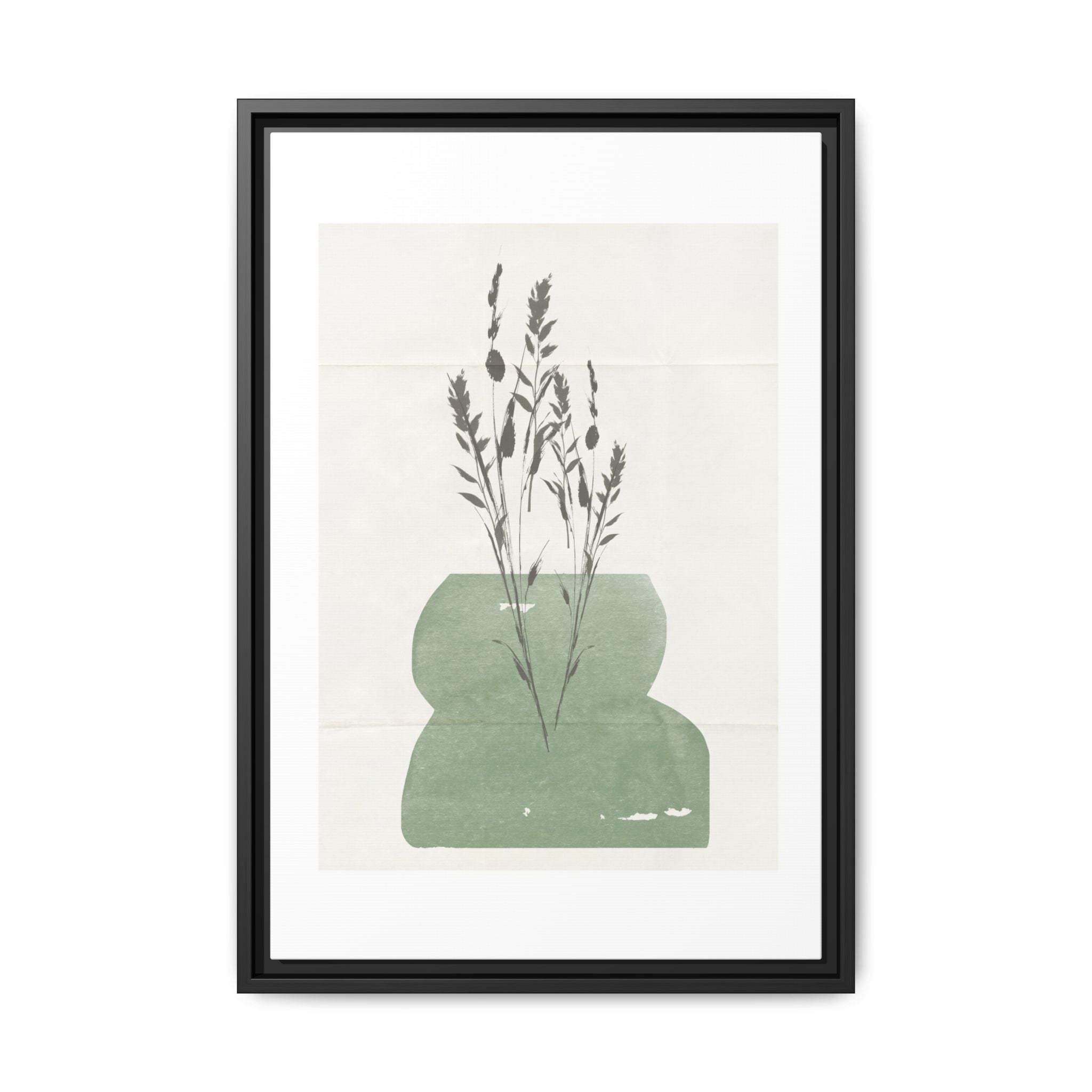 Sage Meadow Silhouette - Framed