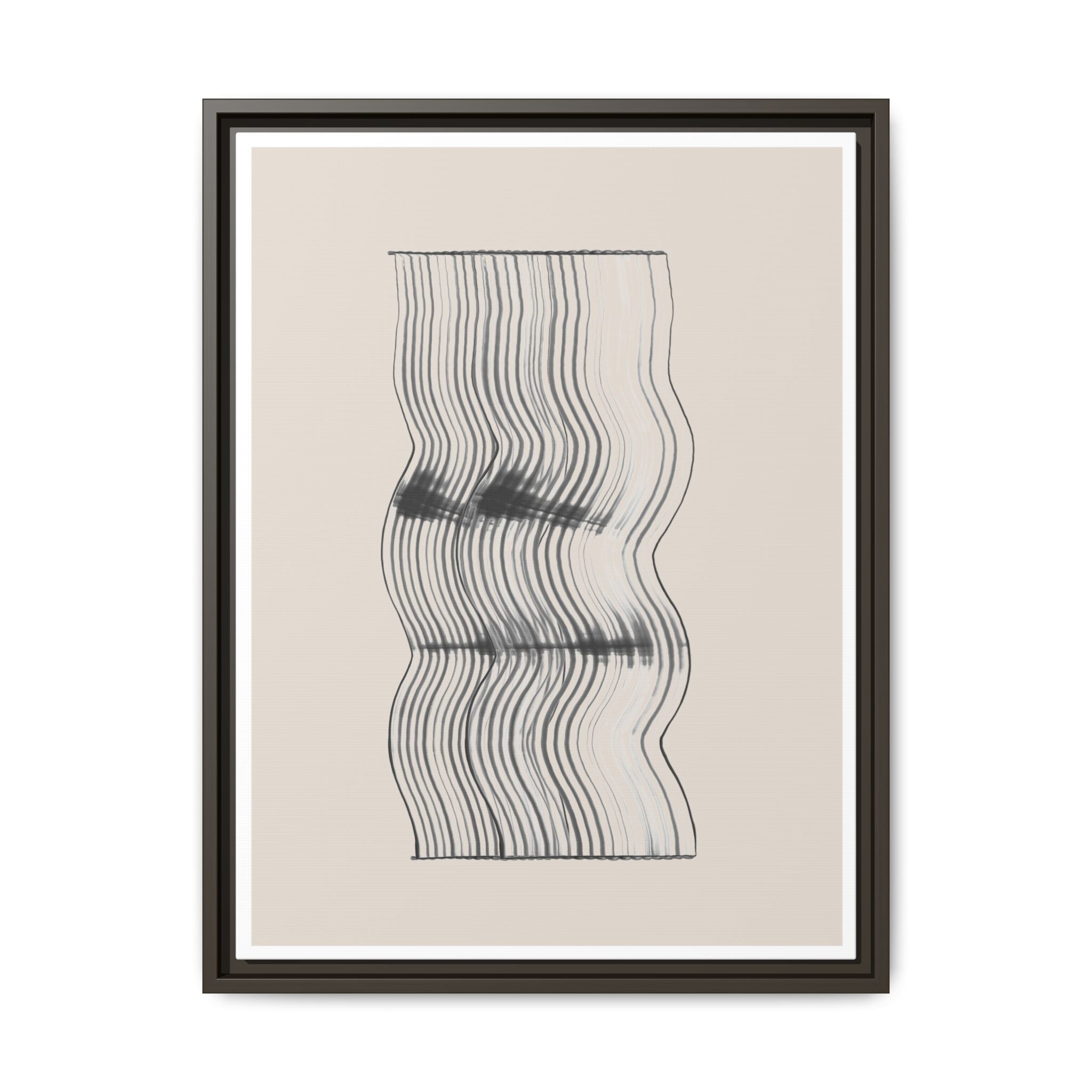 Velvet Ripple Linework Flow - Framed
