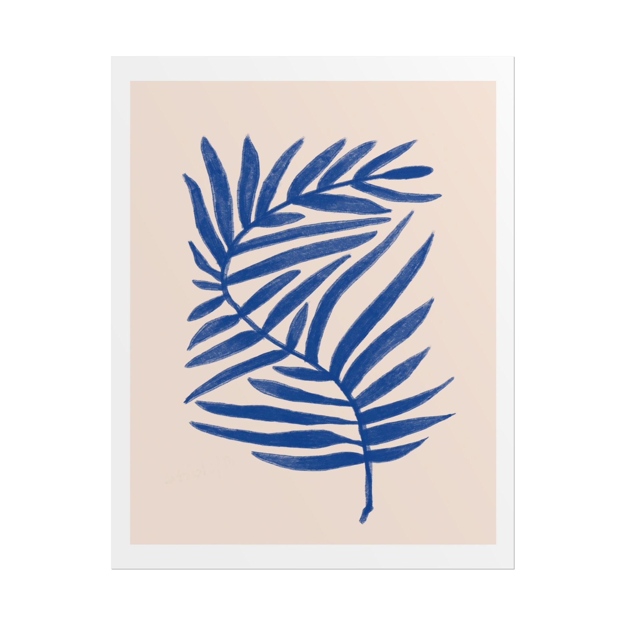 Sapphire Frond Harmony - Poster