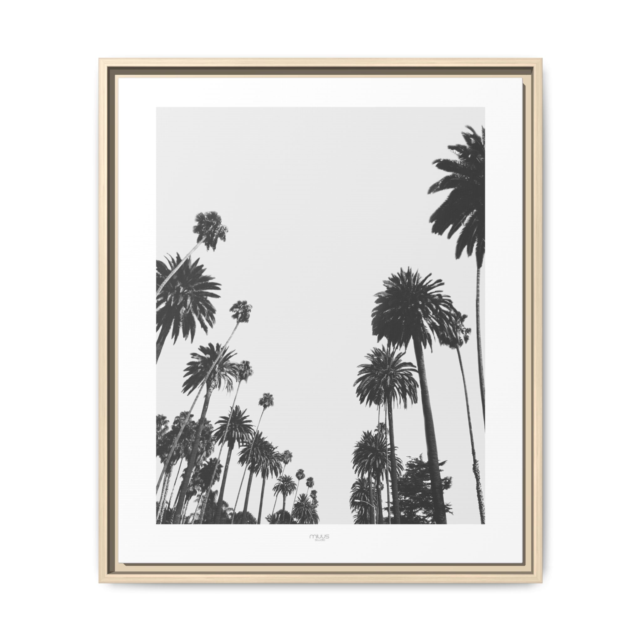Midnight Palm Reverie - Framed