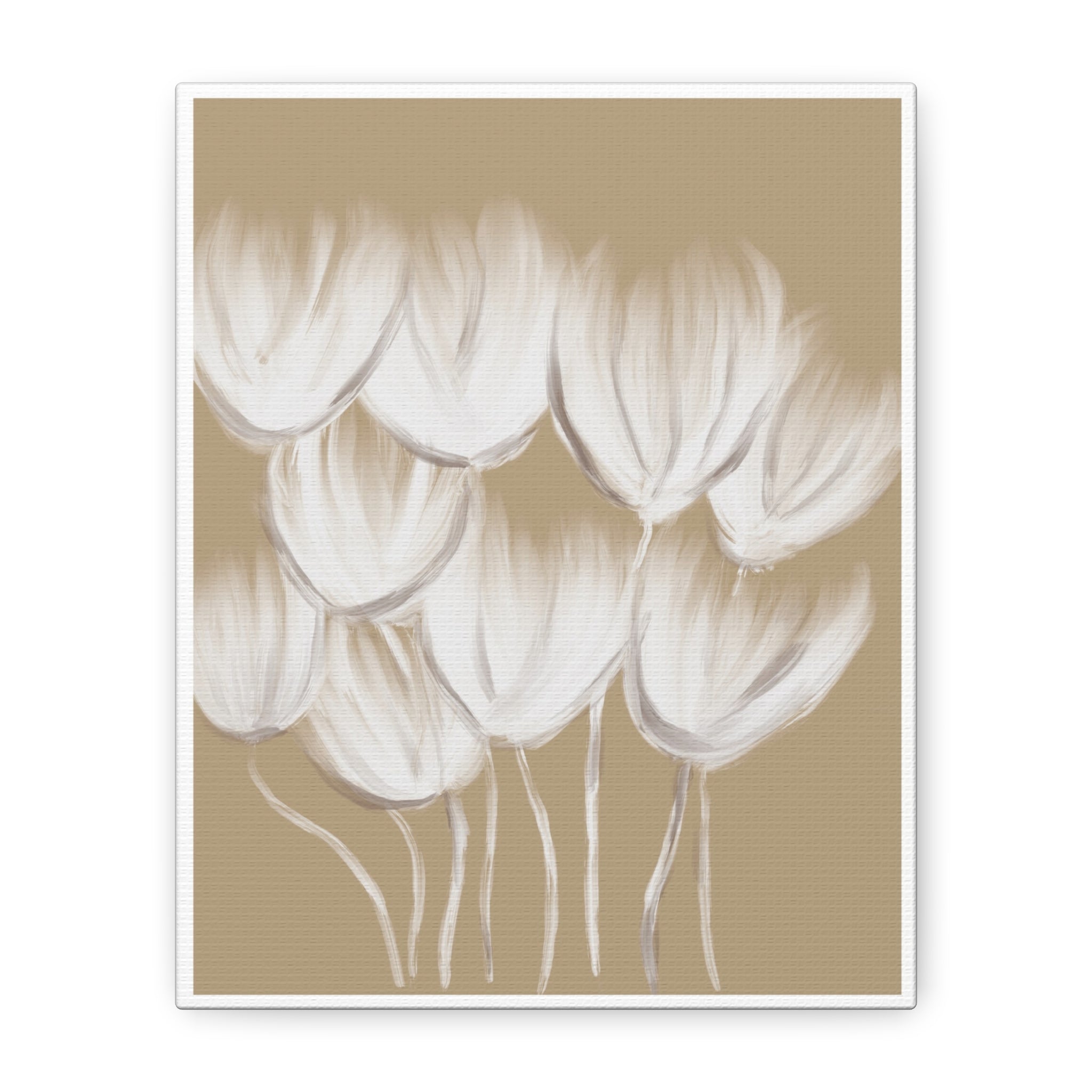 Ivory Petal Stillness - Canvas