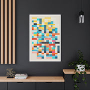 Chromatic Grid Reverie - Canvas