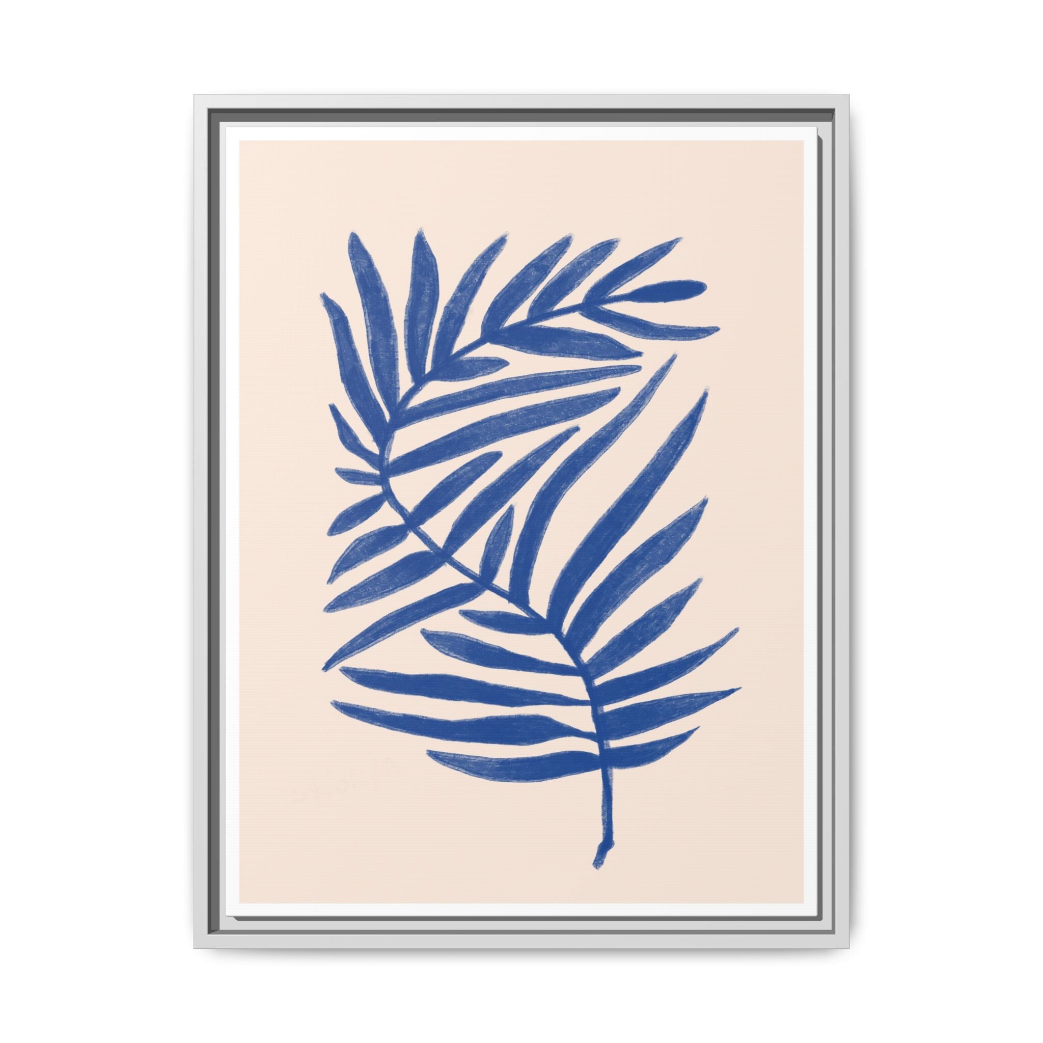 Sapphire Frond Harmony - Framed