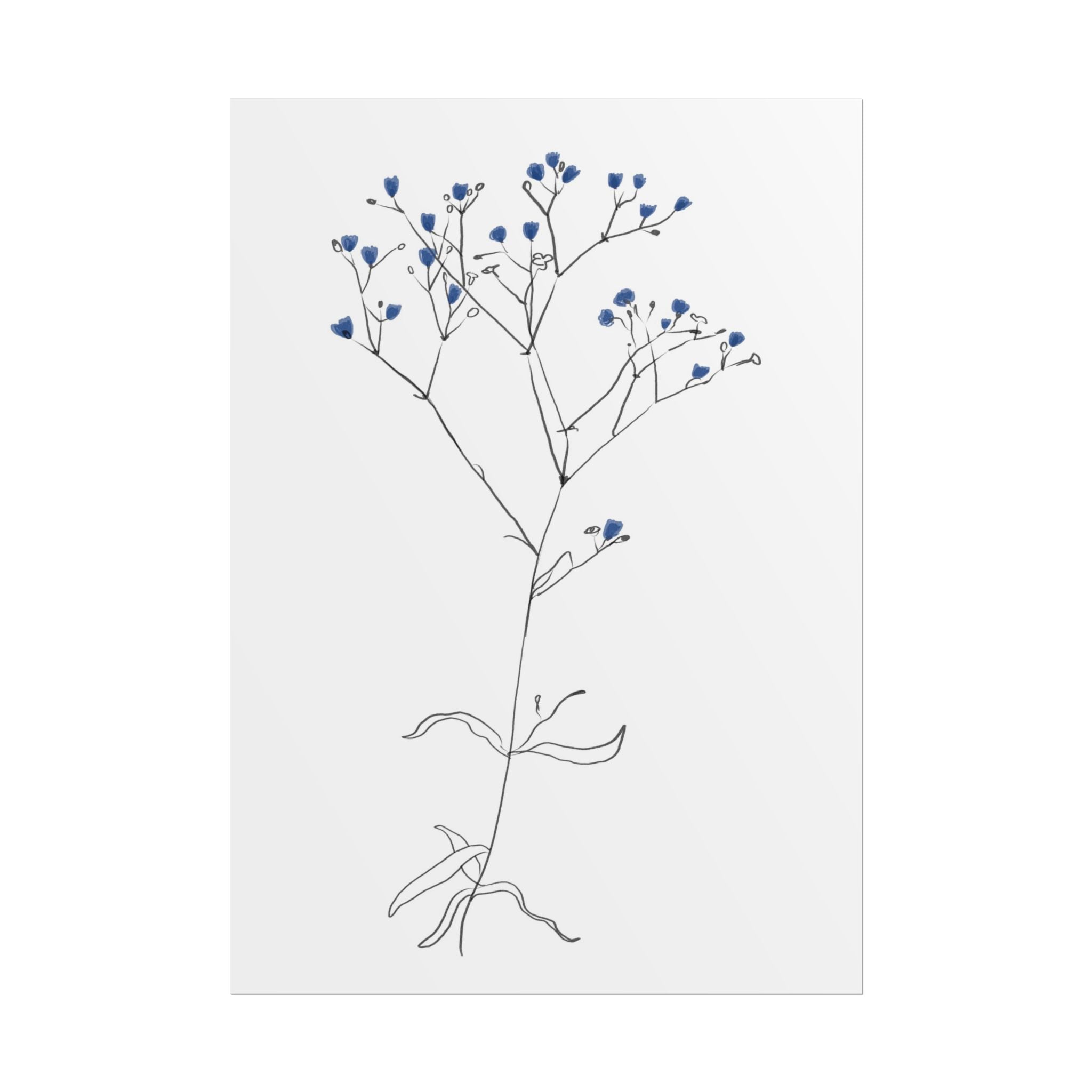 Blue Meadow Whisper - Poster