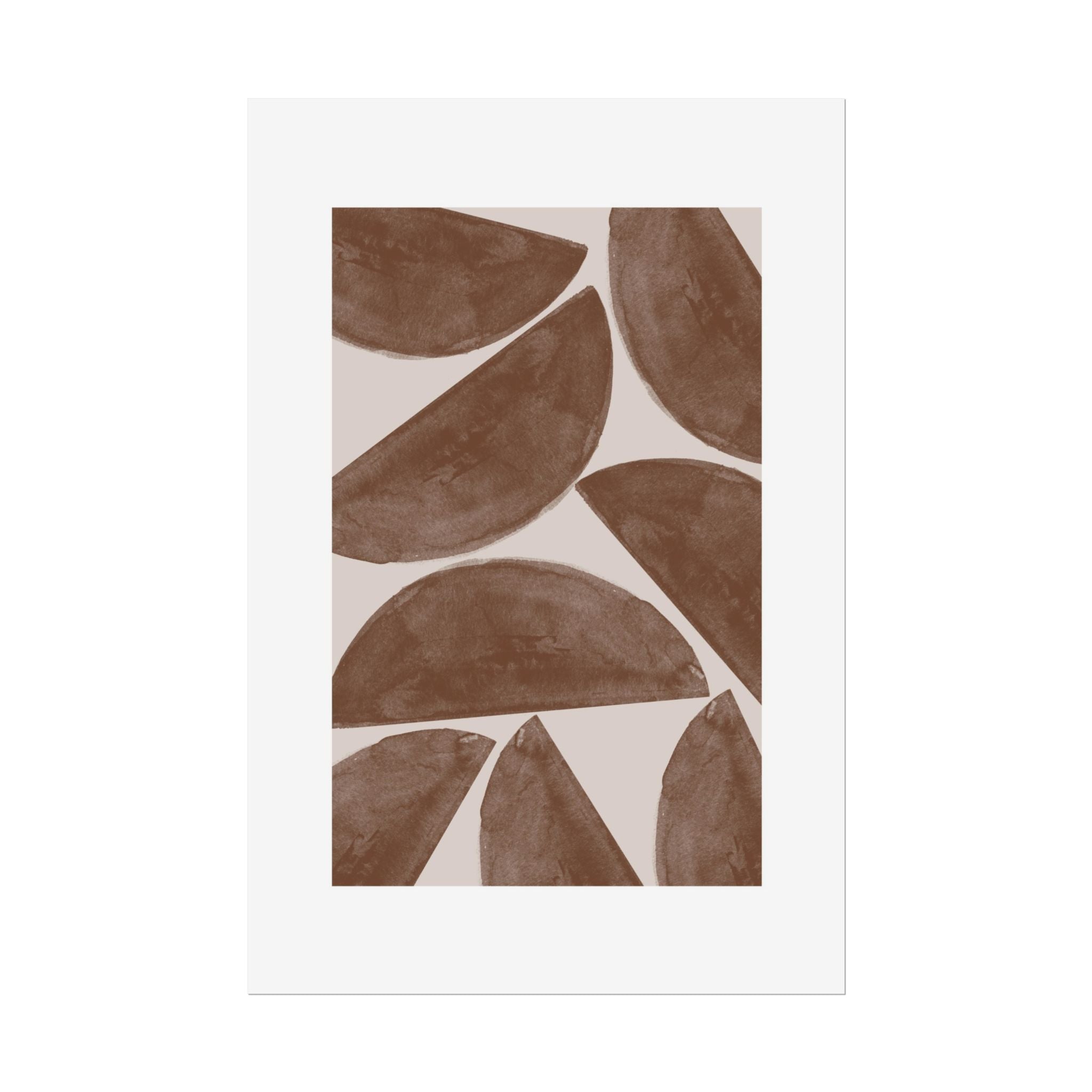 Terracotta Crescent Rhythm - Poster
