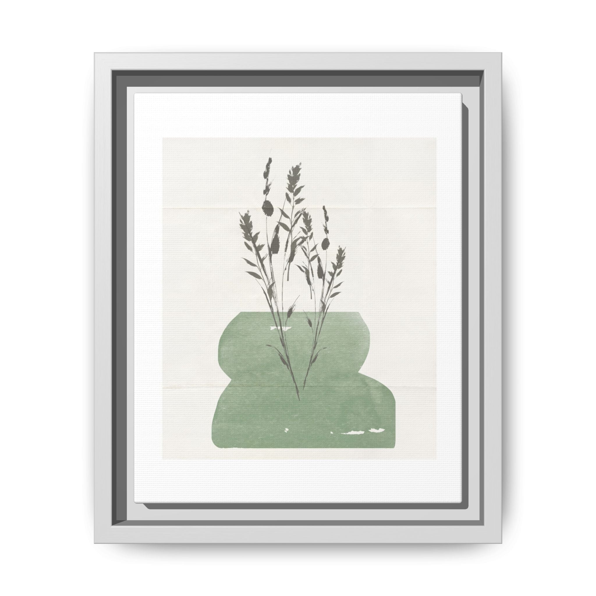 Sage Meadow Silhouette - Framed