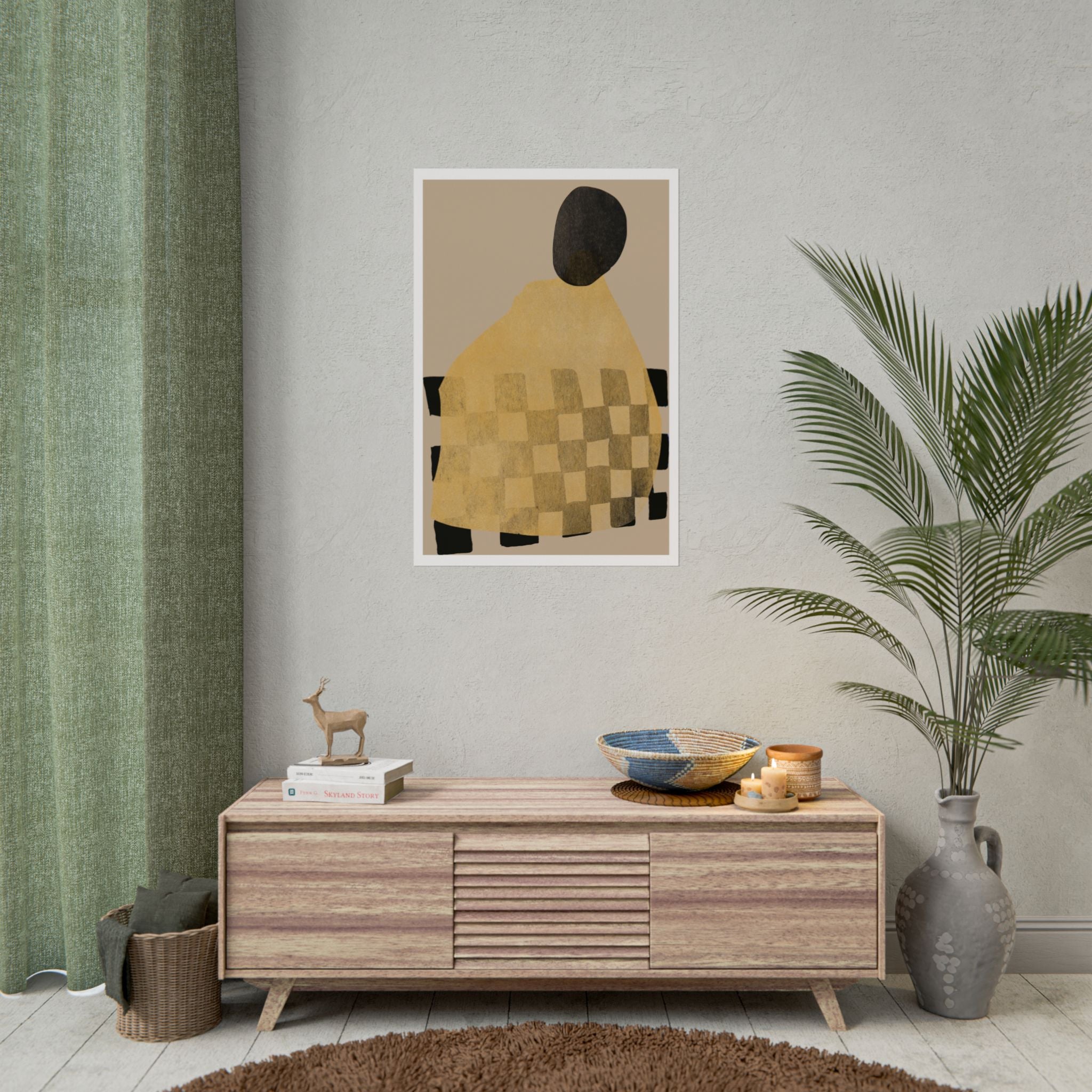 Golden Hearth Pattern Drift - Poster