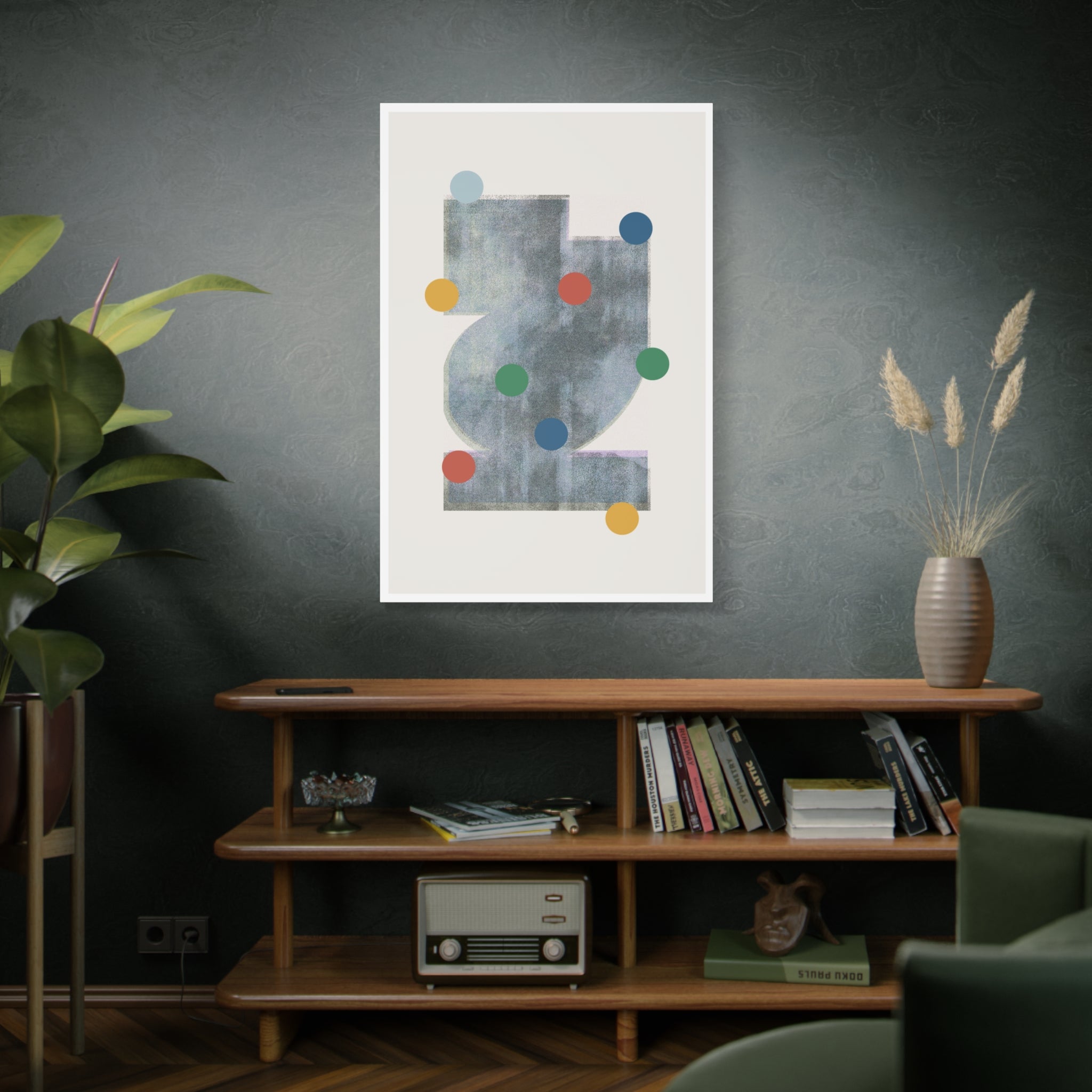 Muted Geometry Reverie - Canvas