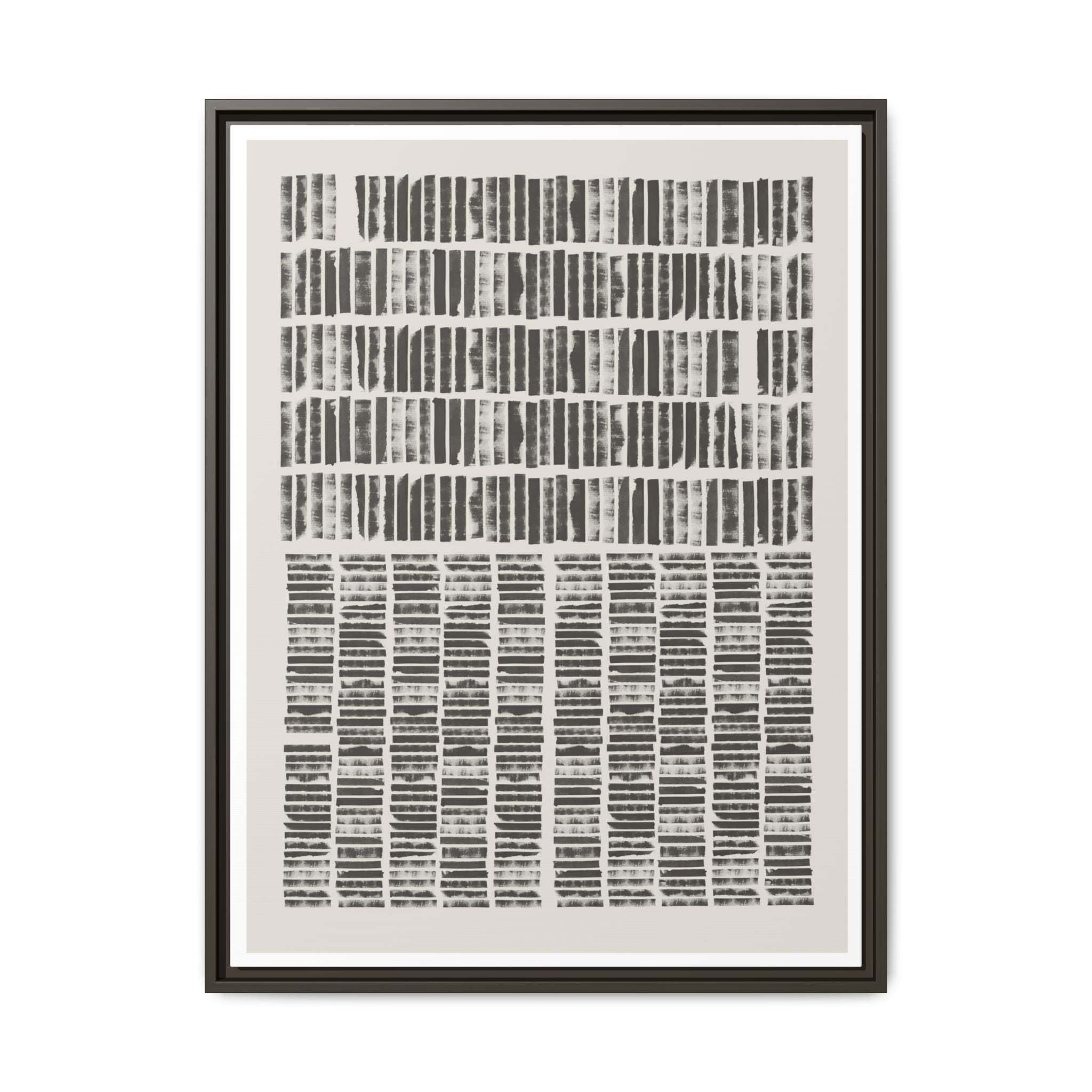 Shadow Rhythm Columns - Framed