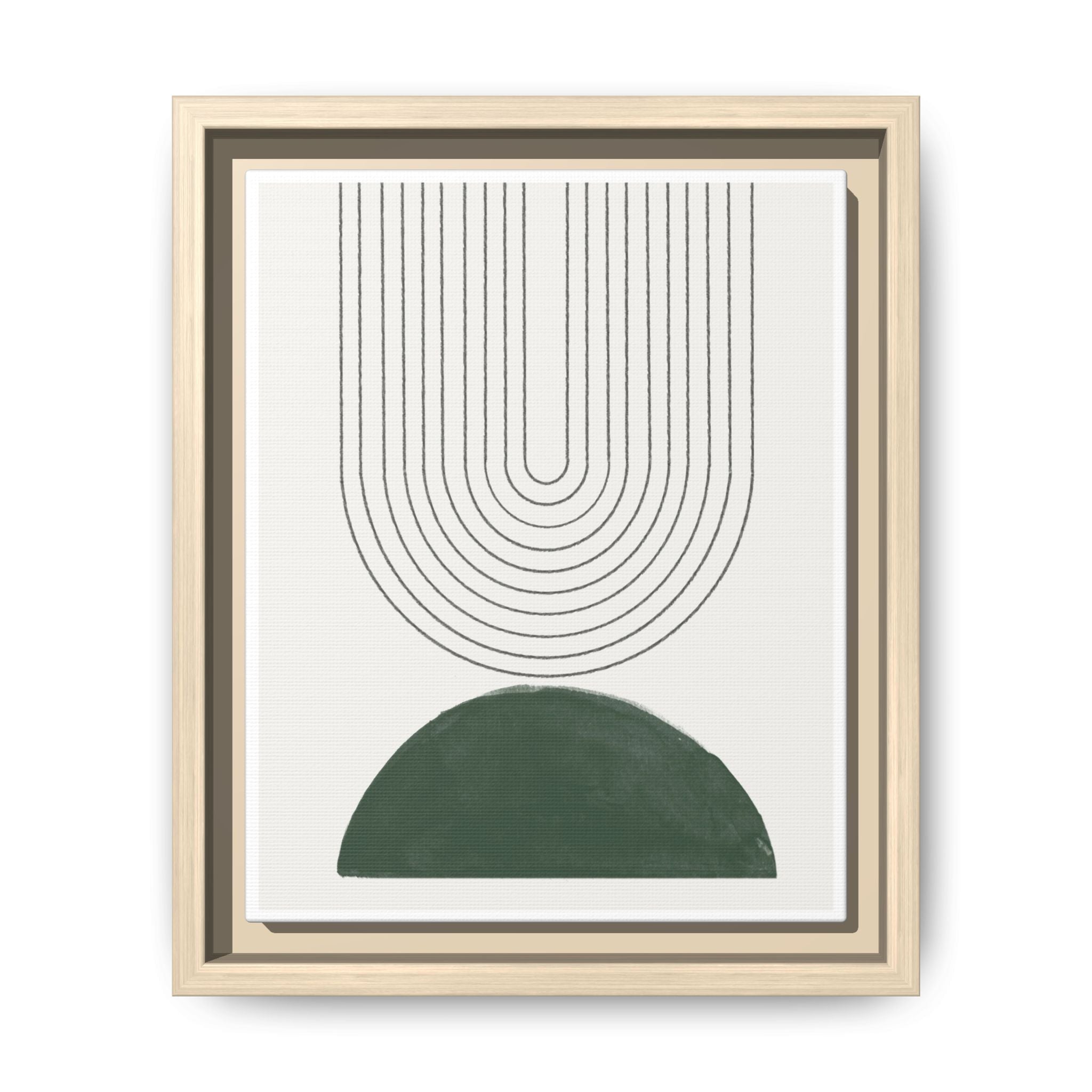 Emerald Echo Pathways - Framed