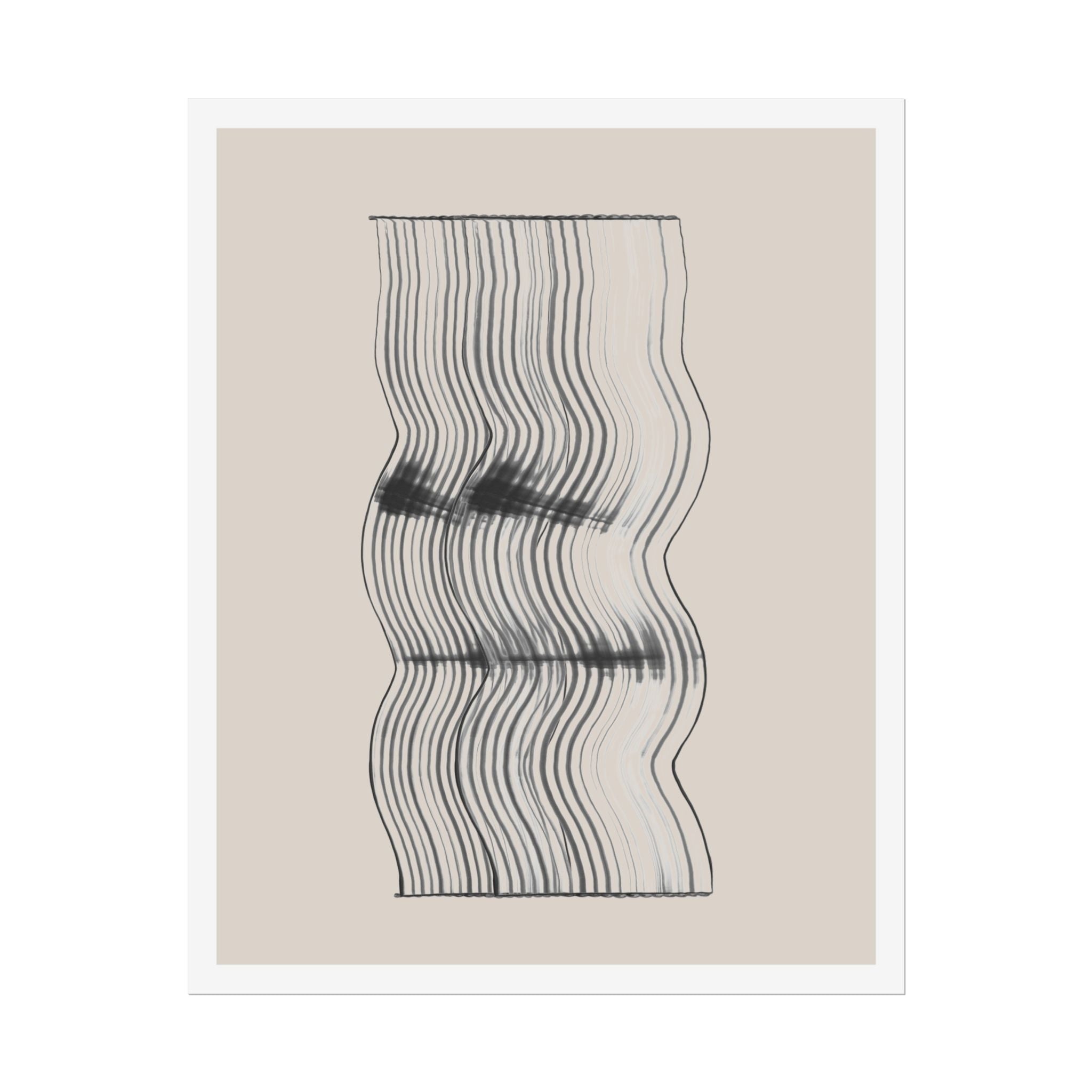 Velvet Ripple Linework Flow - Poster