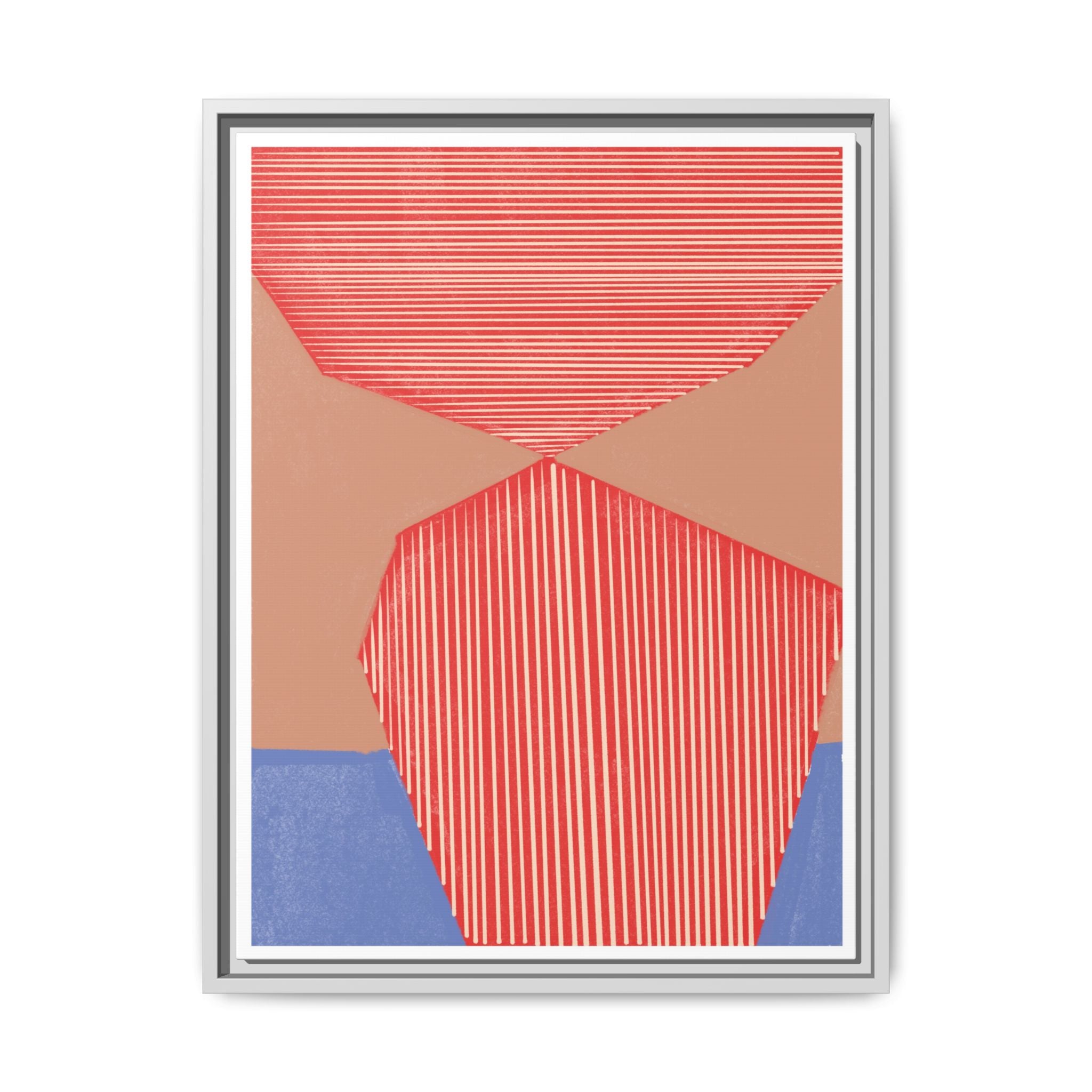 Crimson Axis Drift - Framed