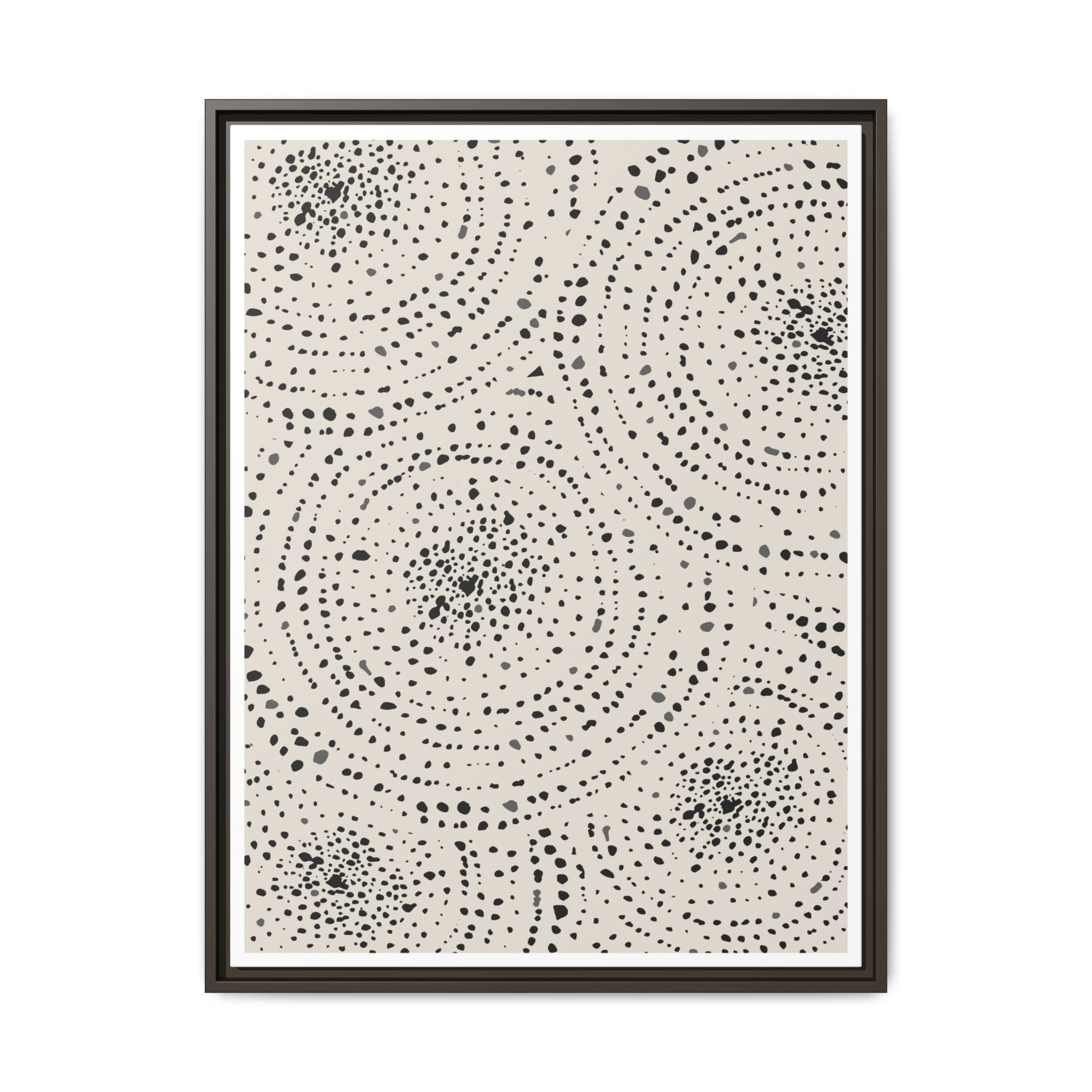 Celestial Pebble Drift Patterns - Framed