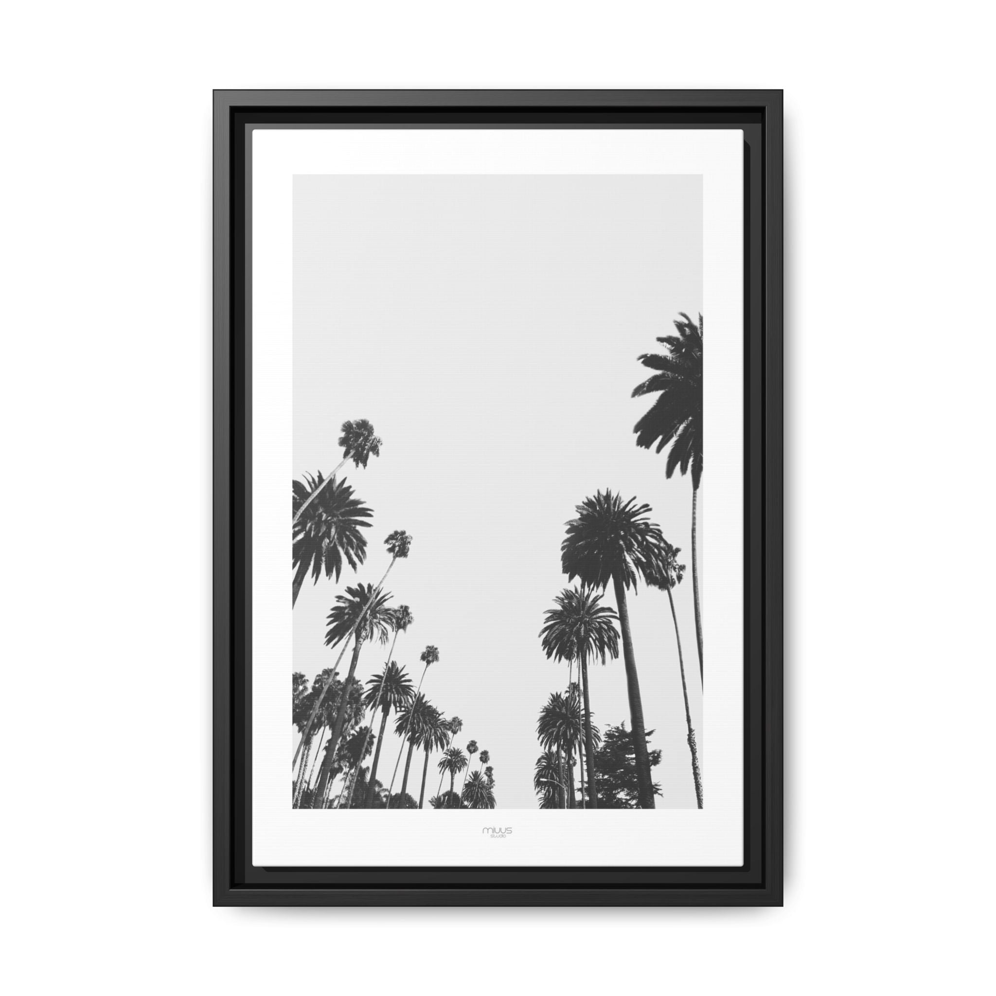 Midnight Palm Reverie - Framed