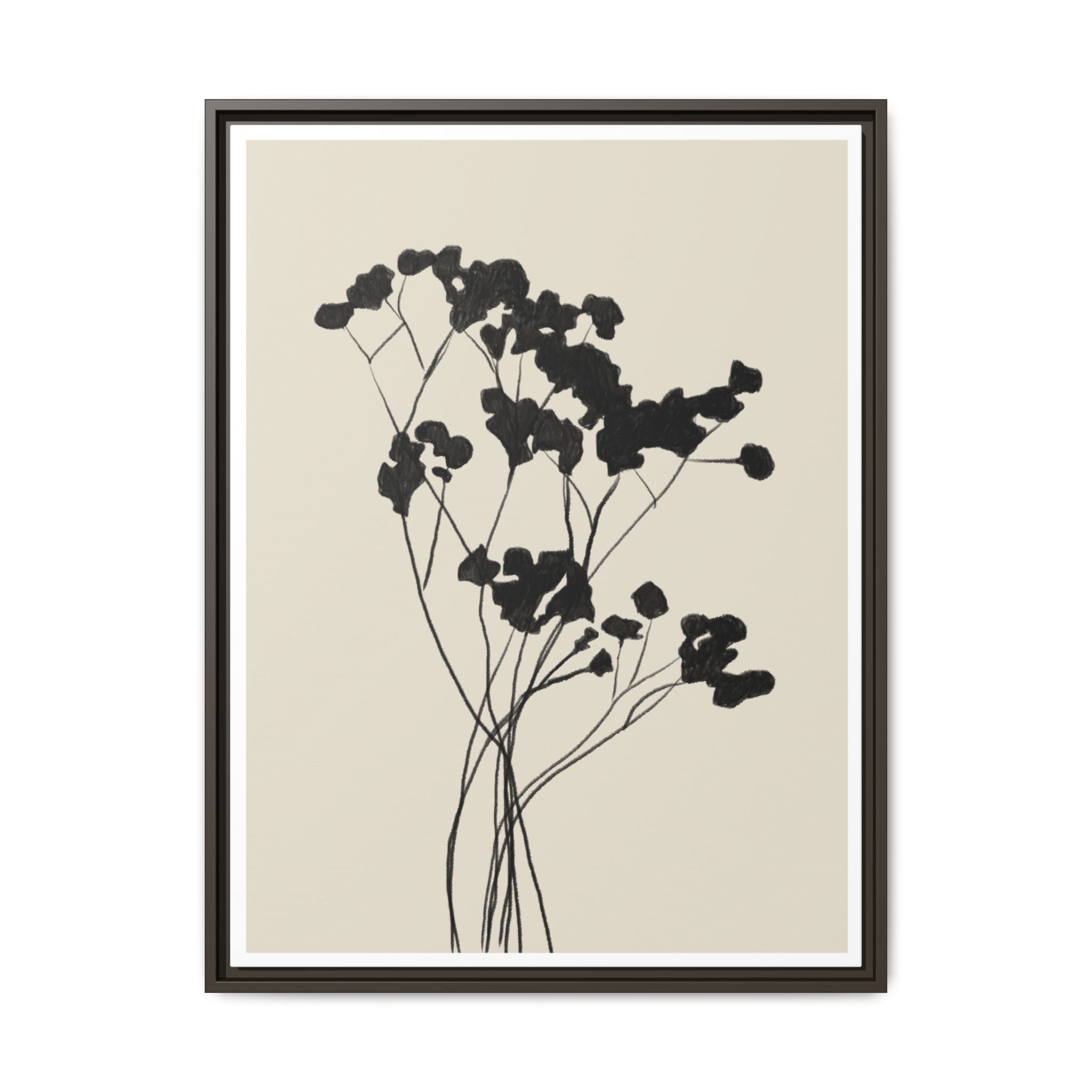 Velvet Bloom Silhouettes - Framed