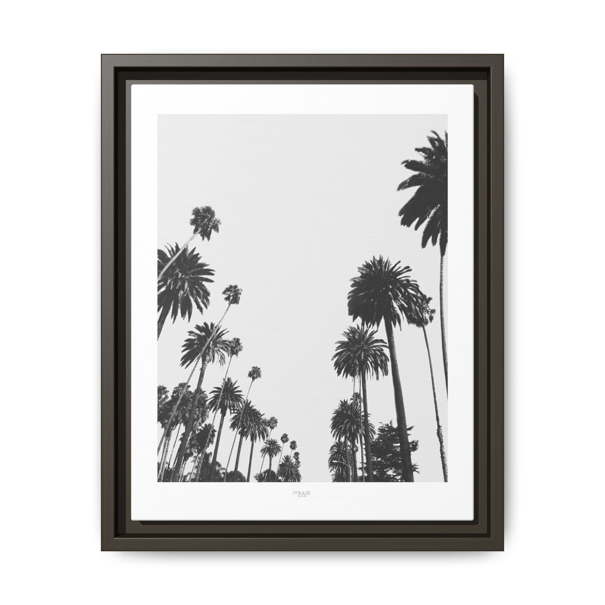 Midnight Palm Reverie - Framed
