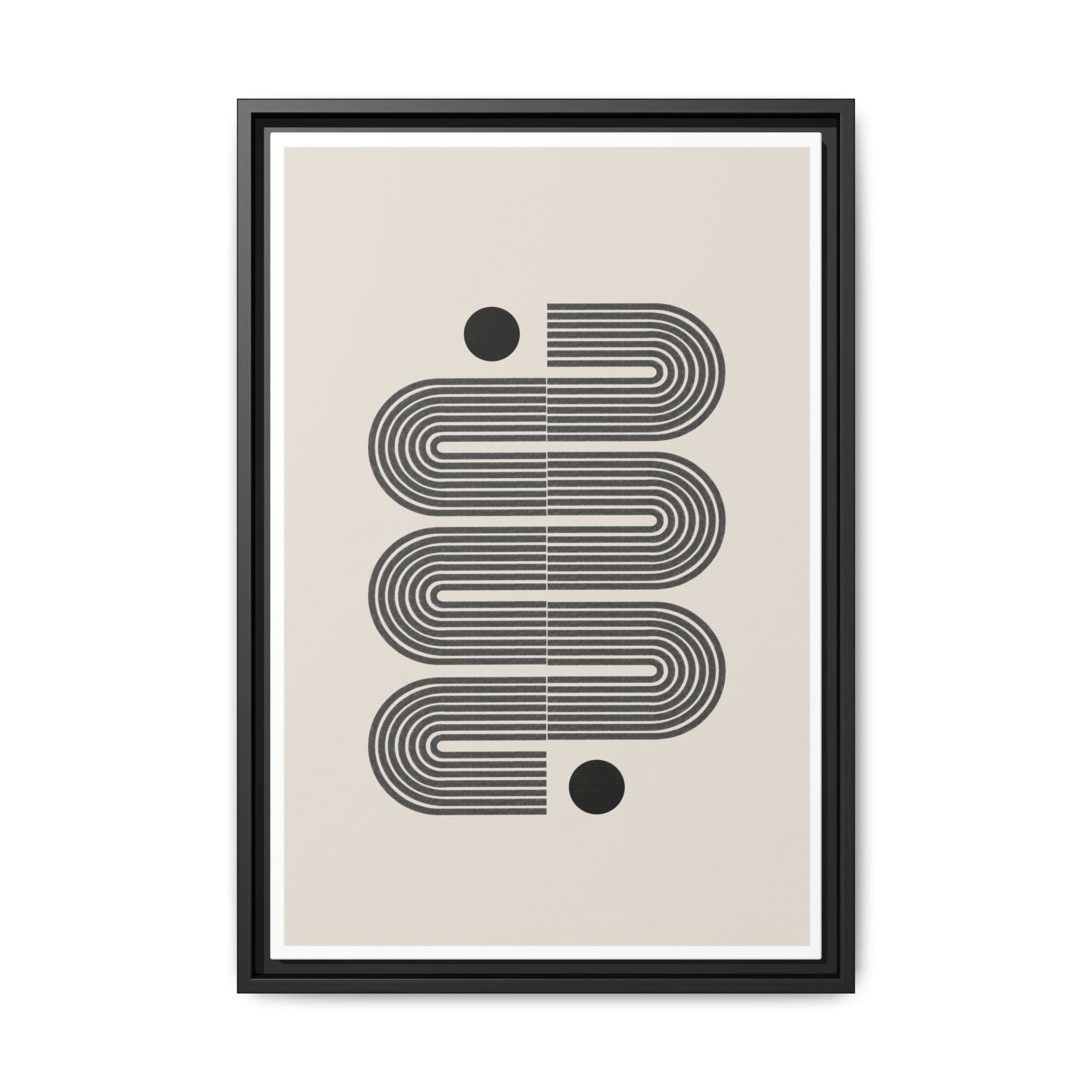 Midnight Circuit Flow - Framed