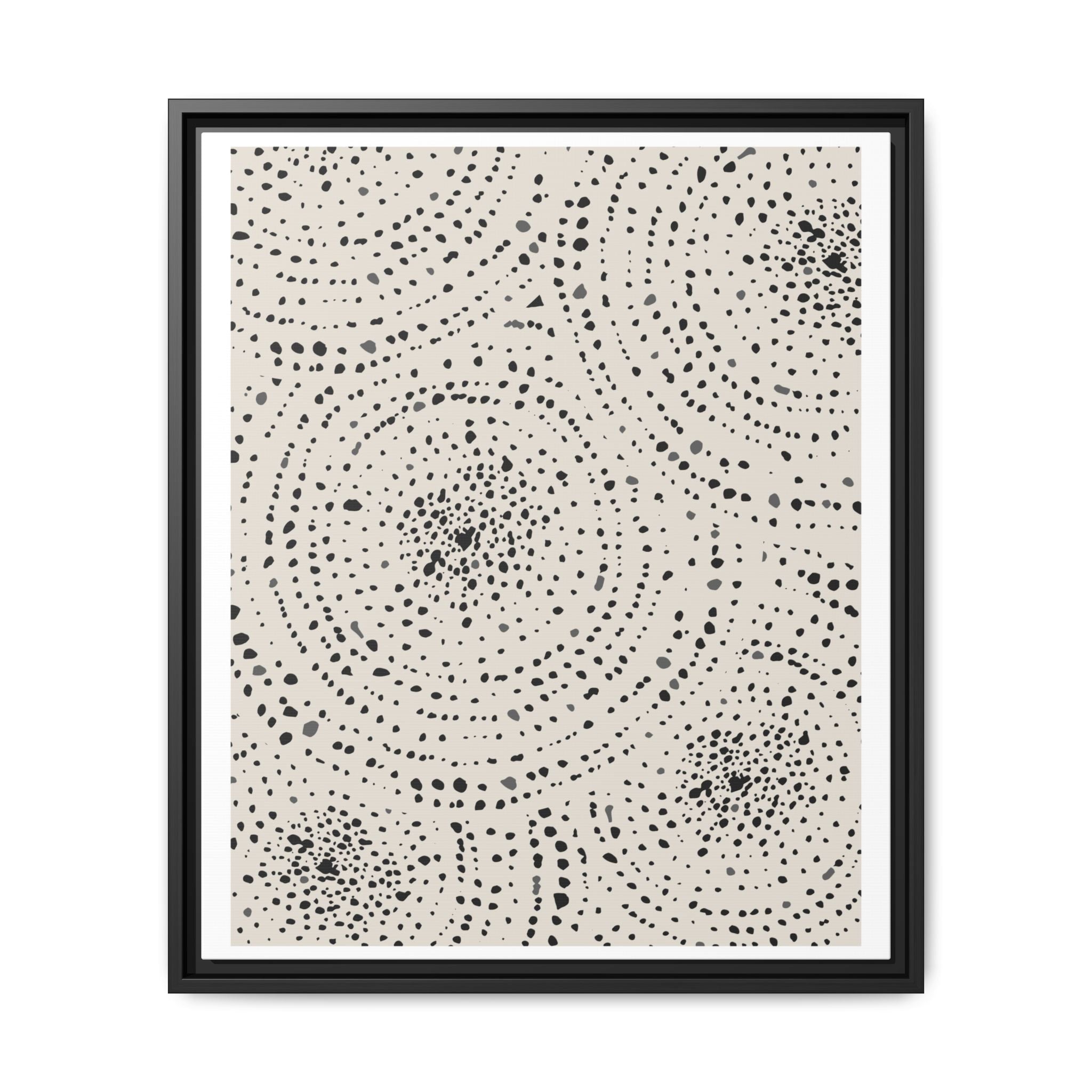 Celestial Pebble Drift Patterns - Framed