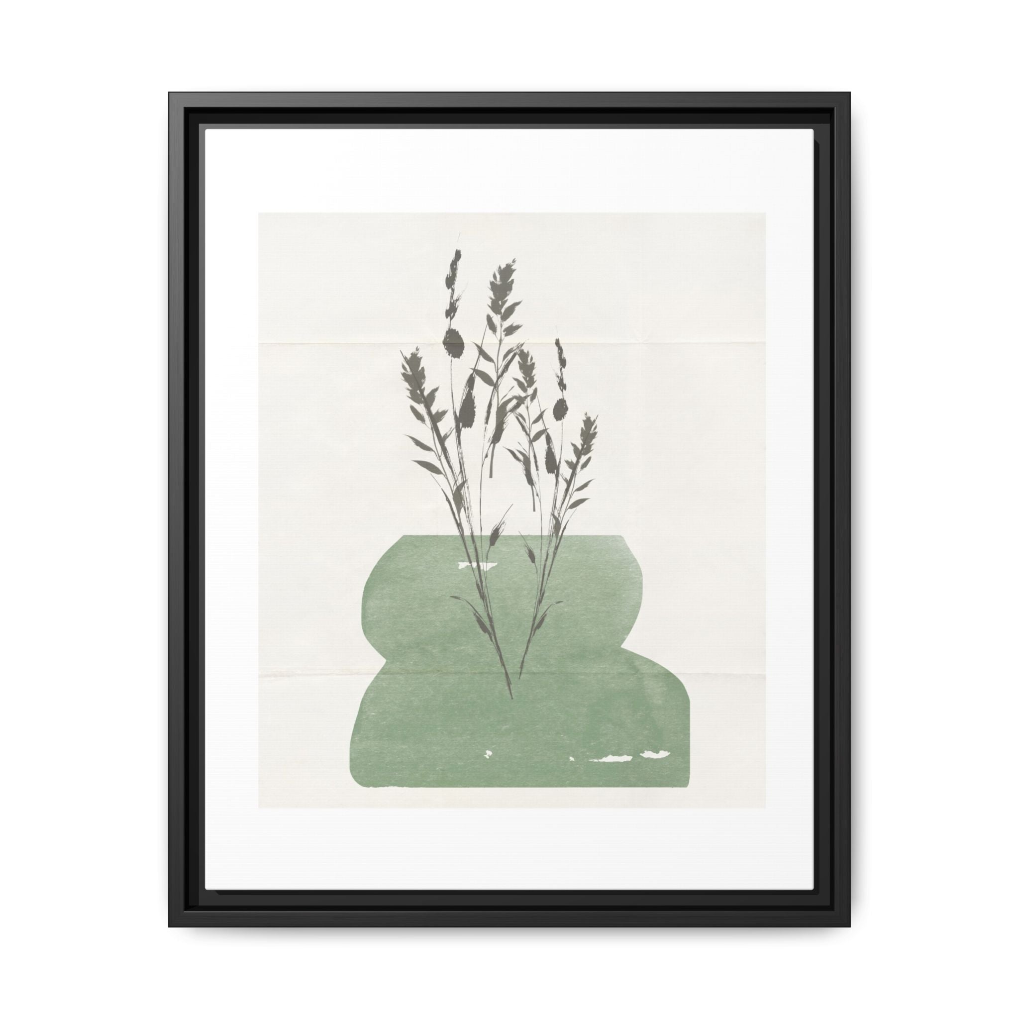 Sage Meadow Silhouette - Framed