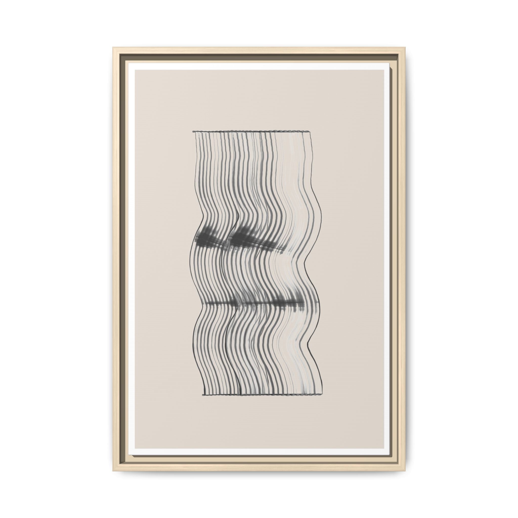 Velvet Ripple Linework Flow - Framed