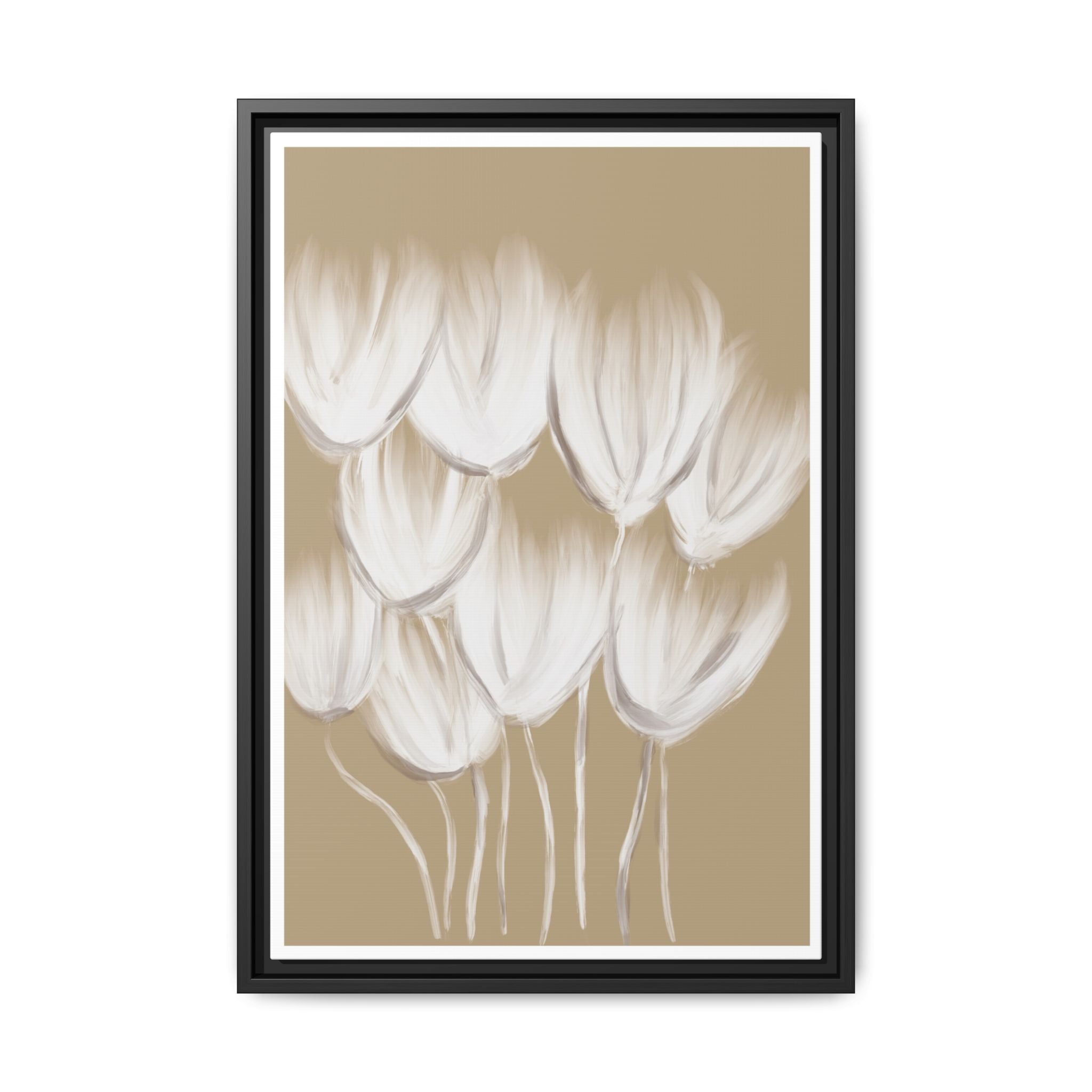 Ivory Petal Stillness - Framed
