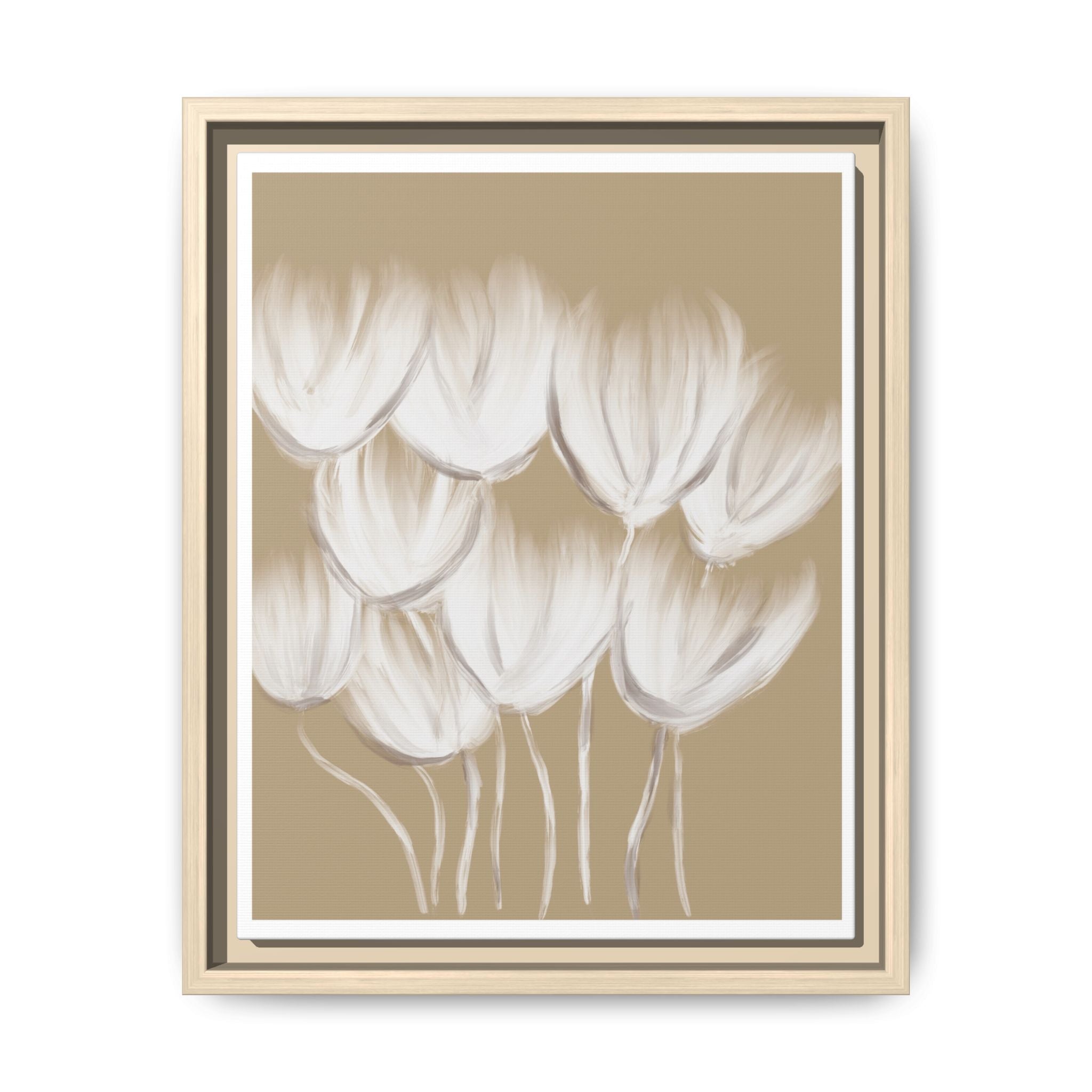 Ivory Petal Stillness - Framed