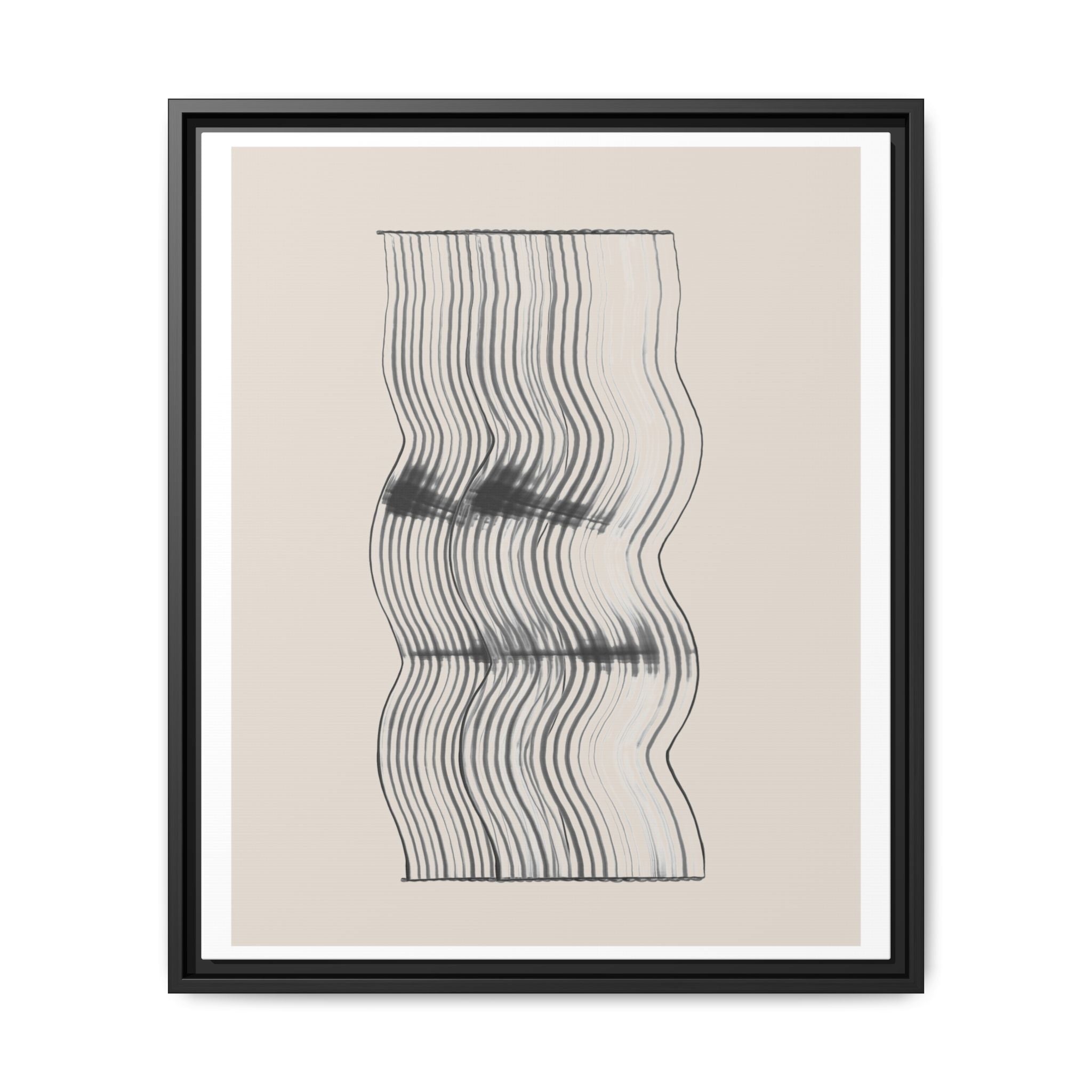 Velvet Ripple Linework Flow - Framed