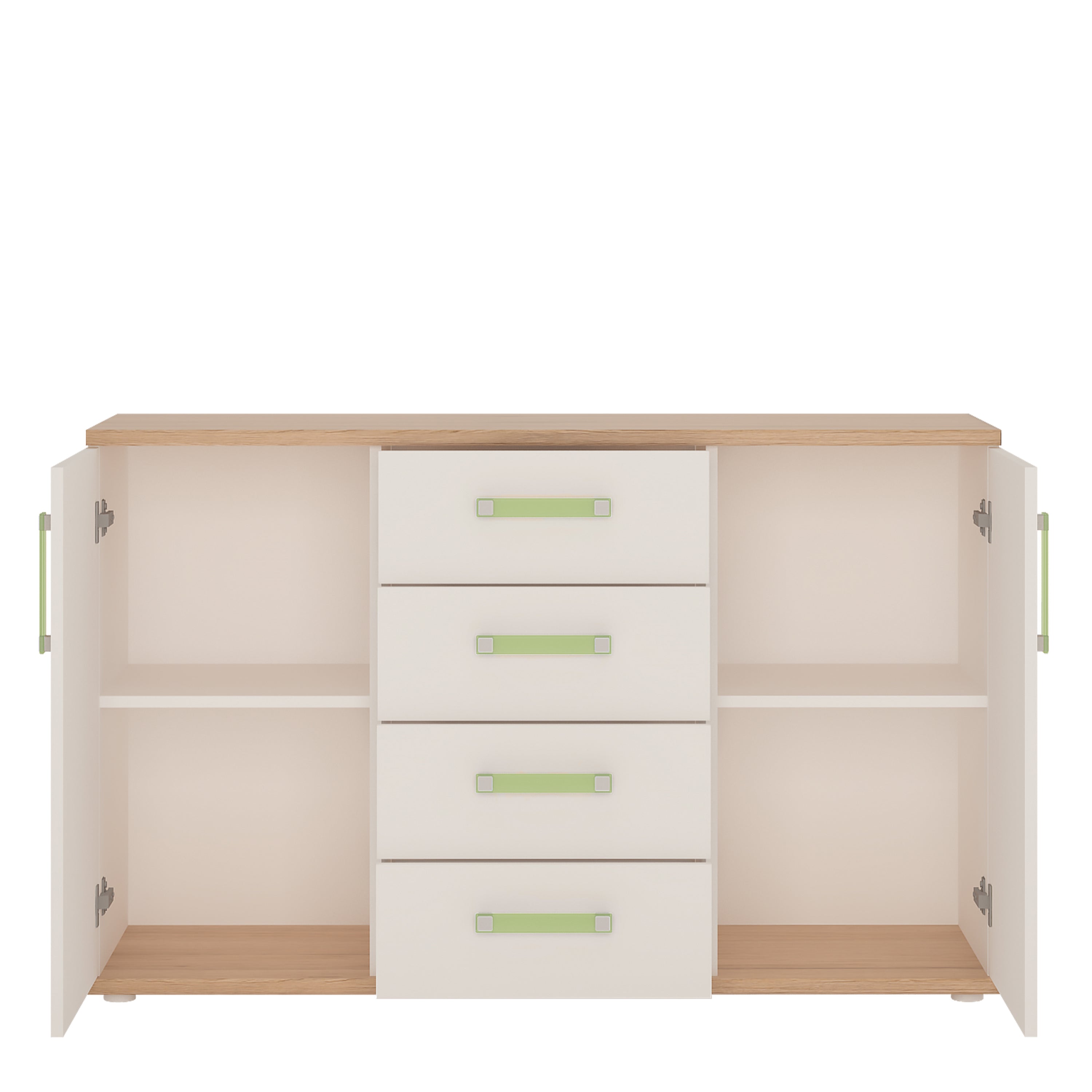 4KIDS 2 Door 4 Drawer Sideboard with Lemon Handles